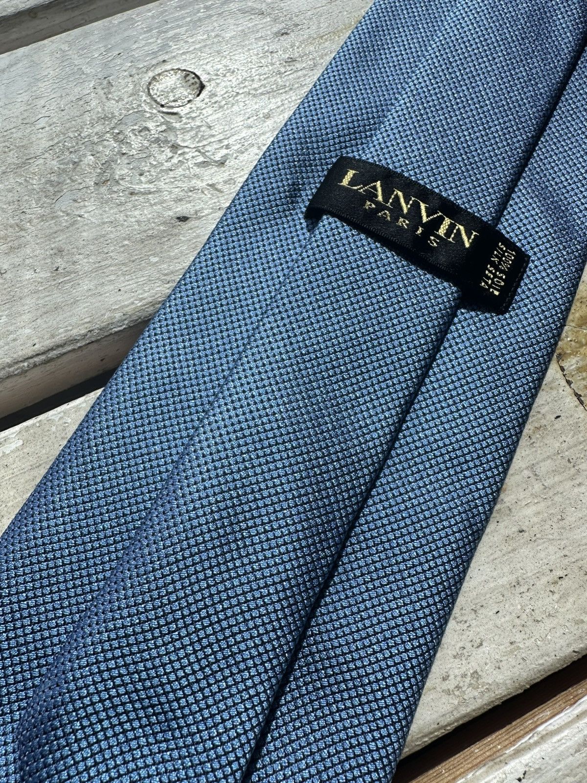 Lanvin × Vintage 🚨VINTAGE 90s Lanvin Men’s Tie Pure Silk luxury old money Size ONE SIZE - 3 Thumbnail