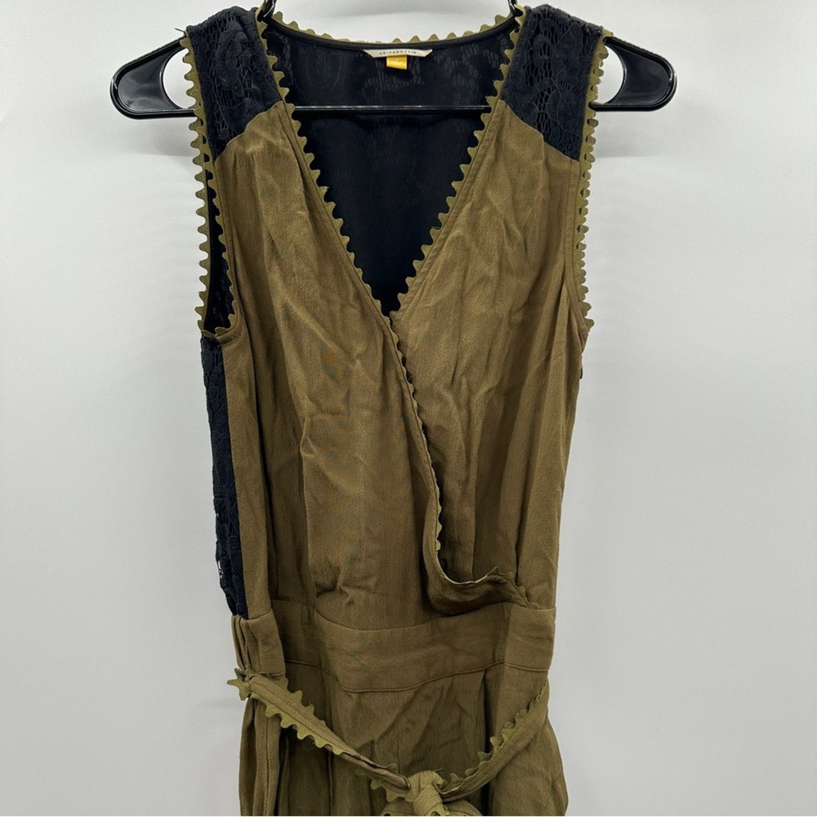 Anthropologie Anthropologie Leifsdottir Sani Green Surplice Wrap Jumpsuit Size 27" / US 4 / IT 40 - 3 Thumbnail