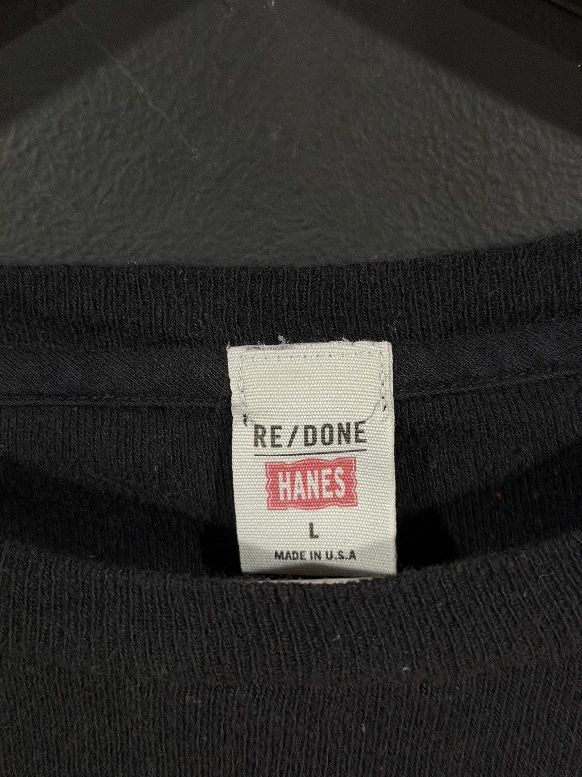 RE/DONE Levi’s RE/DONE Black Muscle Fit Baby Tee L Size US L / EU 52-54 / 3 - 4 Thumbnail