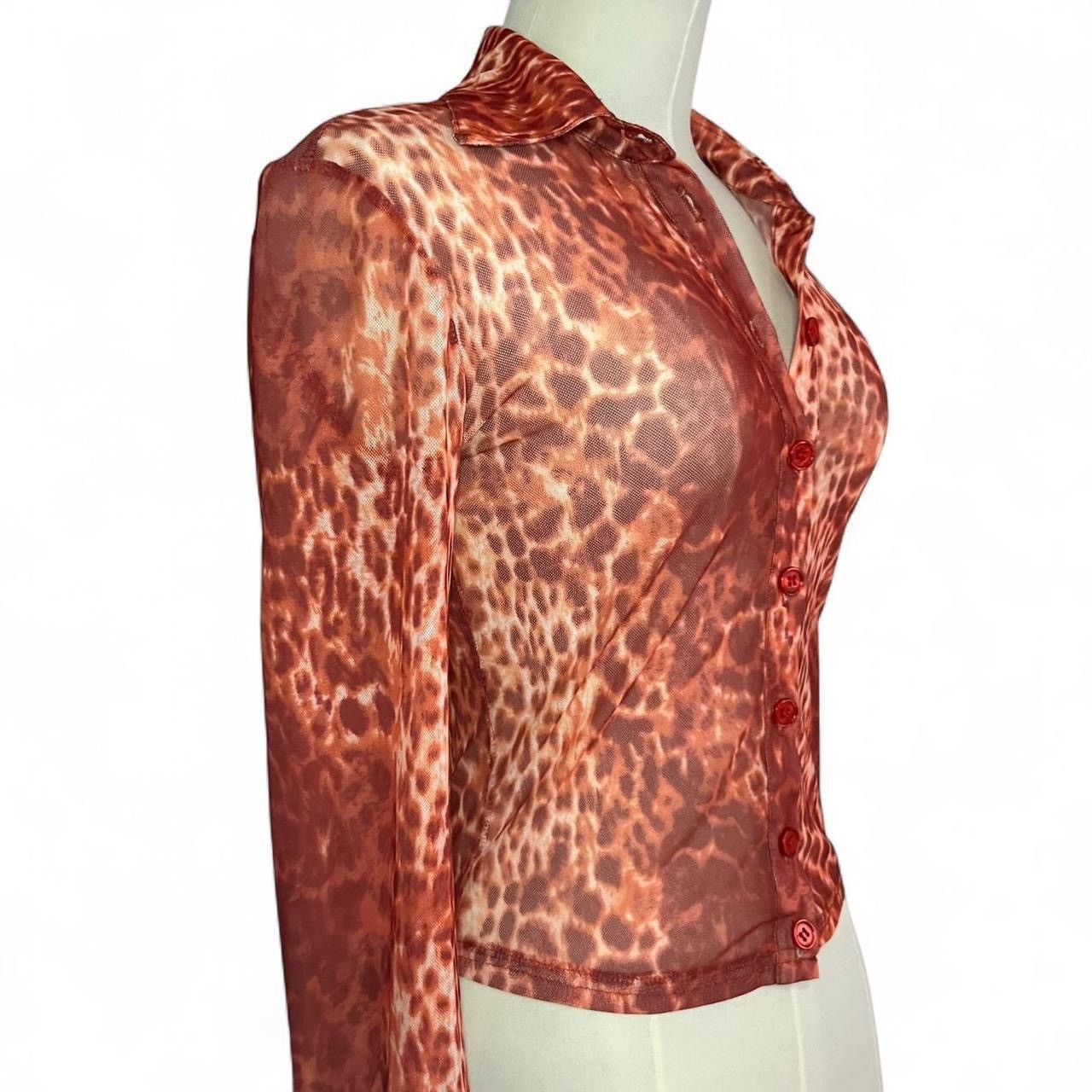 Other Mesh cheetah top 🐆 super glam y2k Size S / US 4 / IT 40 - 4 Thumbnail
