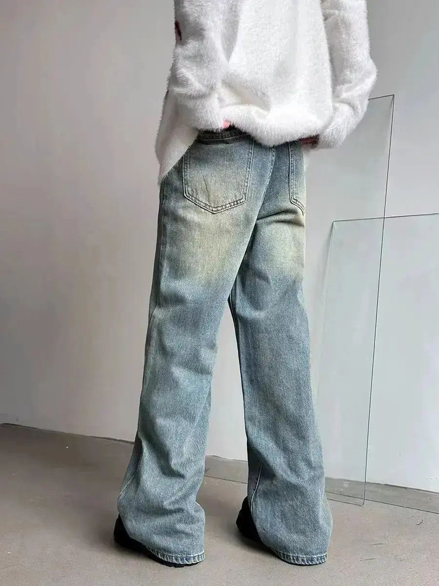 Japanese Brand Street yellow clay dye washed baggy jeans Size US 32 / EU 48 - 5 Thumbnail