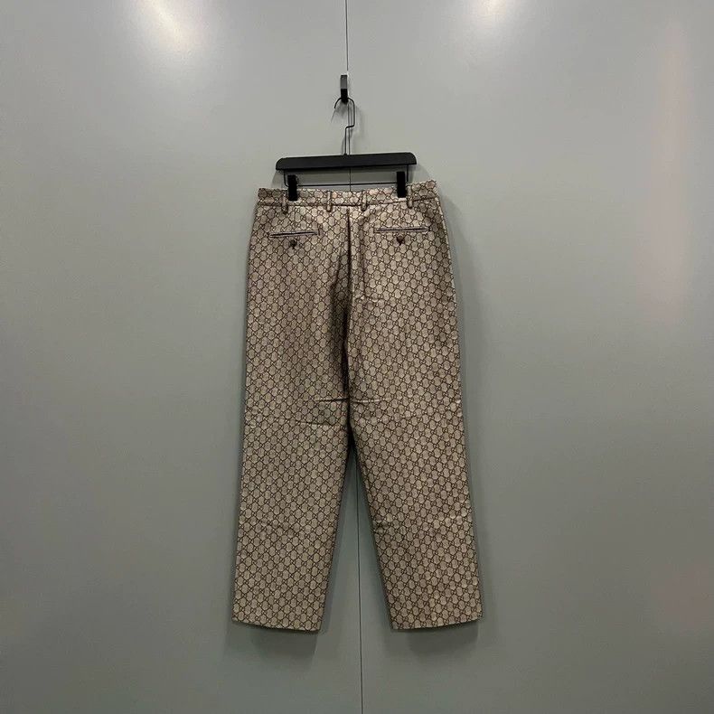 Gucci Gucci Brown GG full-print wide-leg pants 2501-Nextarrow Size US 36 / EU 52 - 2 Thumbnail