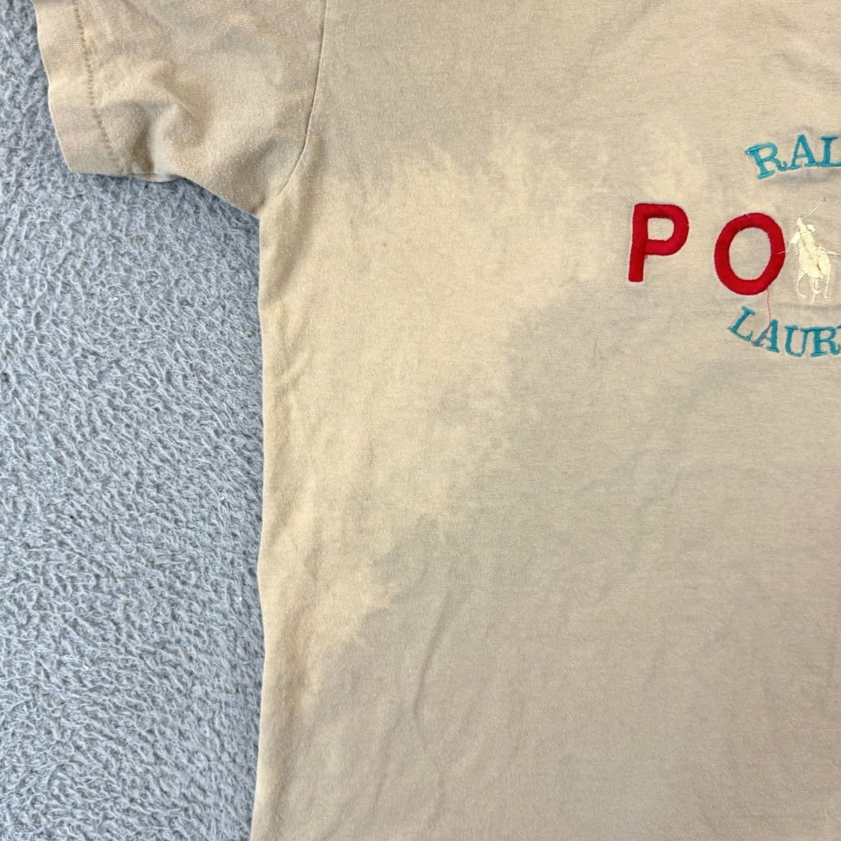 Ralph Lauren Vintage Polo Ralph Lauren Shirt Mens Large Beige Short Sleeve 90s Sport USA Shirt Mens Large Beige Short Sleeve 90s USA Polo Ralph Lauren T-Shirt Size US L / EU 52-54 / 3 - 6 Thumbnail