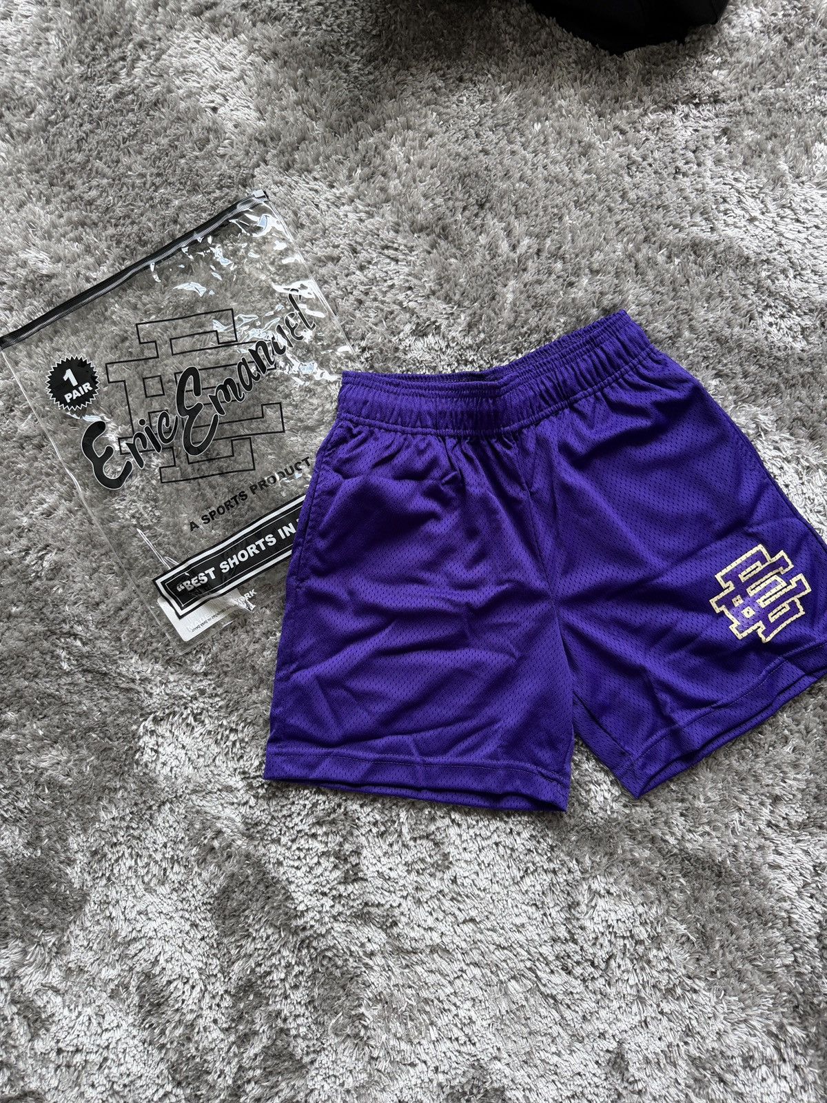 NWT Eric Emanuel Purple Basics Shorts