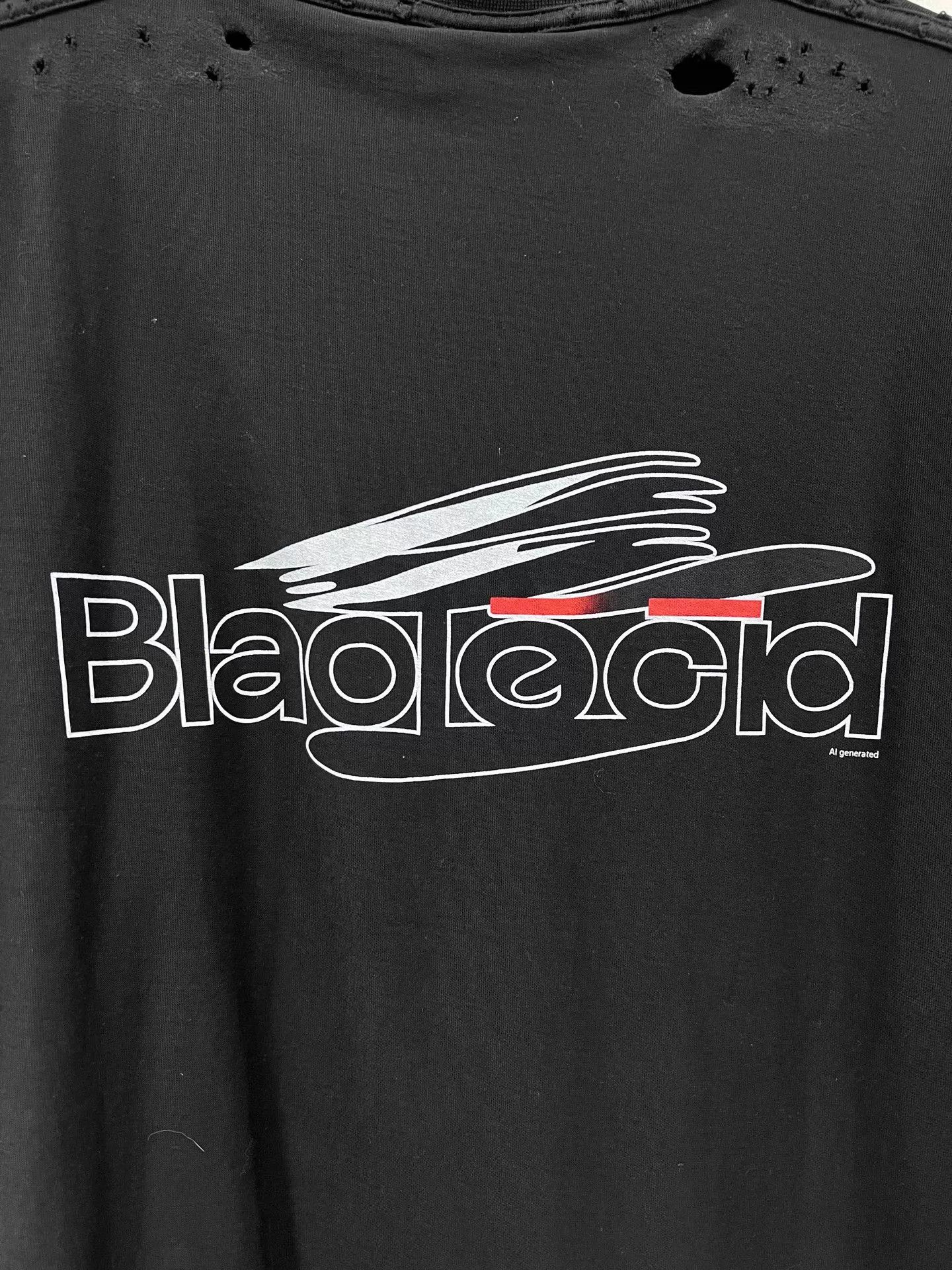 Balenciaga Balenciaga Logo Print Distressed Short Sleeve Tee Size 1 New Size US S / EU 44-46 / 1 - 6 Thumbnail