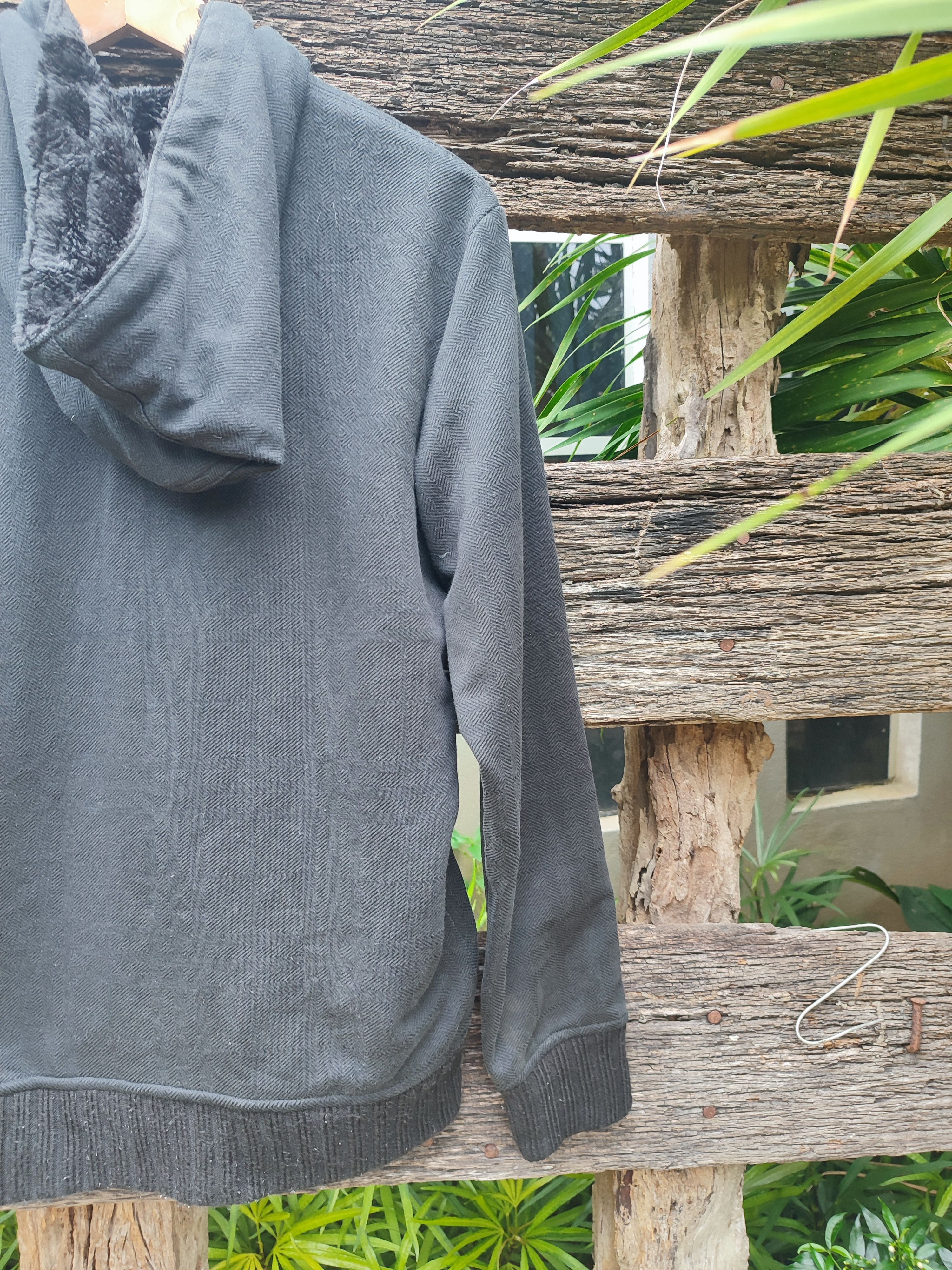 Burberry Burberry Blue Label Fleece-Lined Zip Hoodie (Vintage, Black) Size US L / EU 52-54 / 3 - 7 Thumbnail