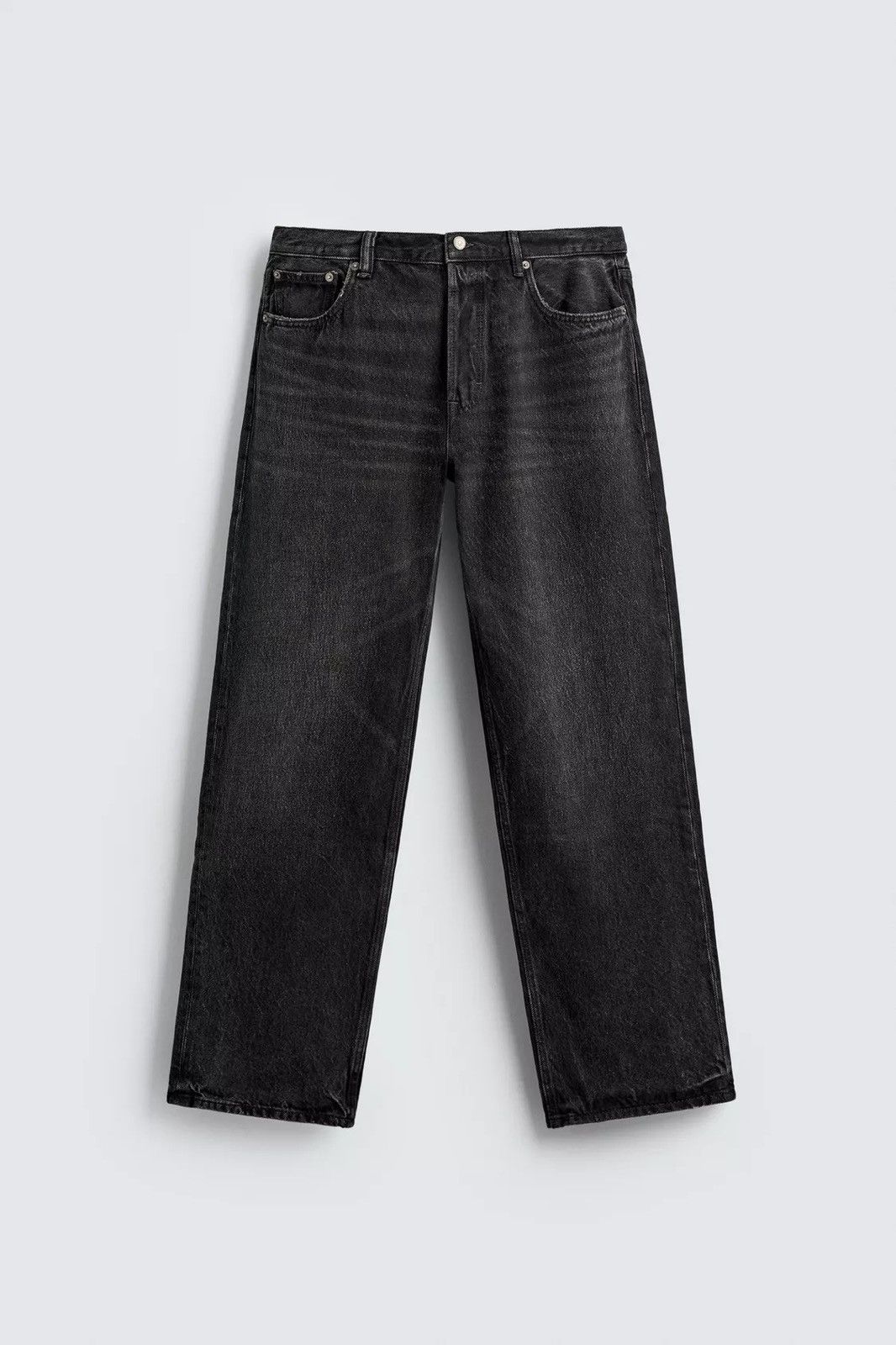Zara Zara Straight Fit Denim Jeans Charcoal Vintage Black Size 29 Size US 29 - 4 Thumbnail