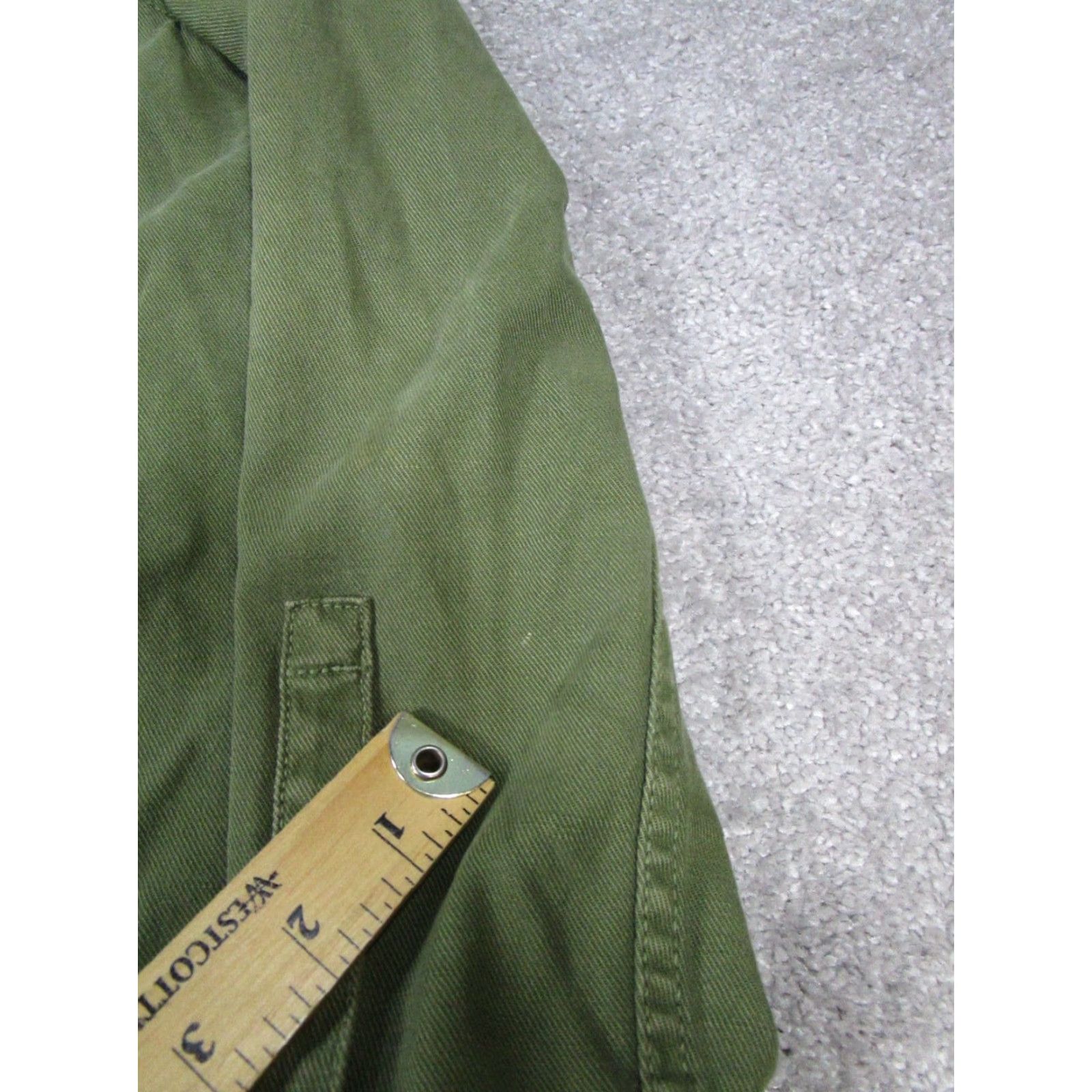 Madewell VINTAGE Madewell Military Jacket Womens XS Green Cotton Canvas Long Sleeve Mid-Length Size XS / US 0-2 / IT 36-38 - 7 Thumbnail