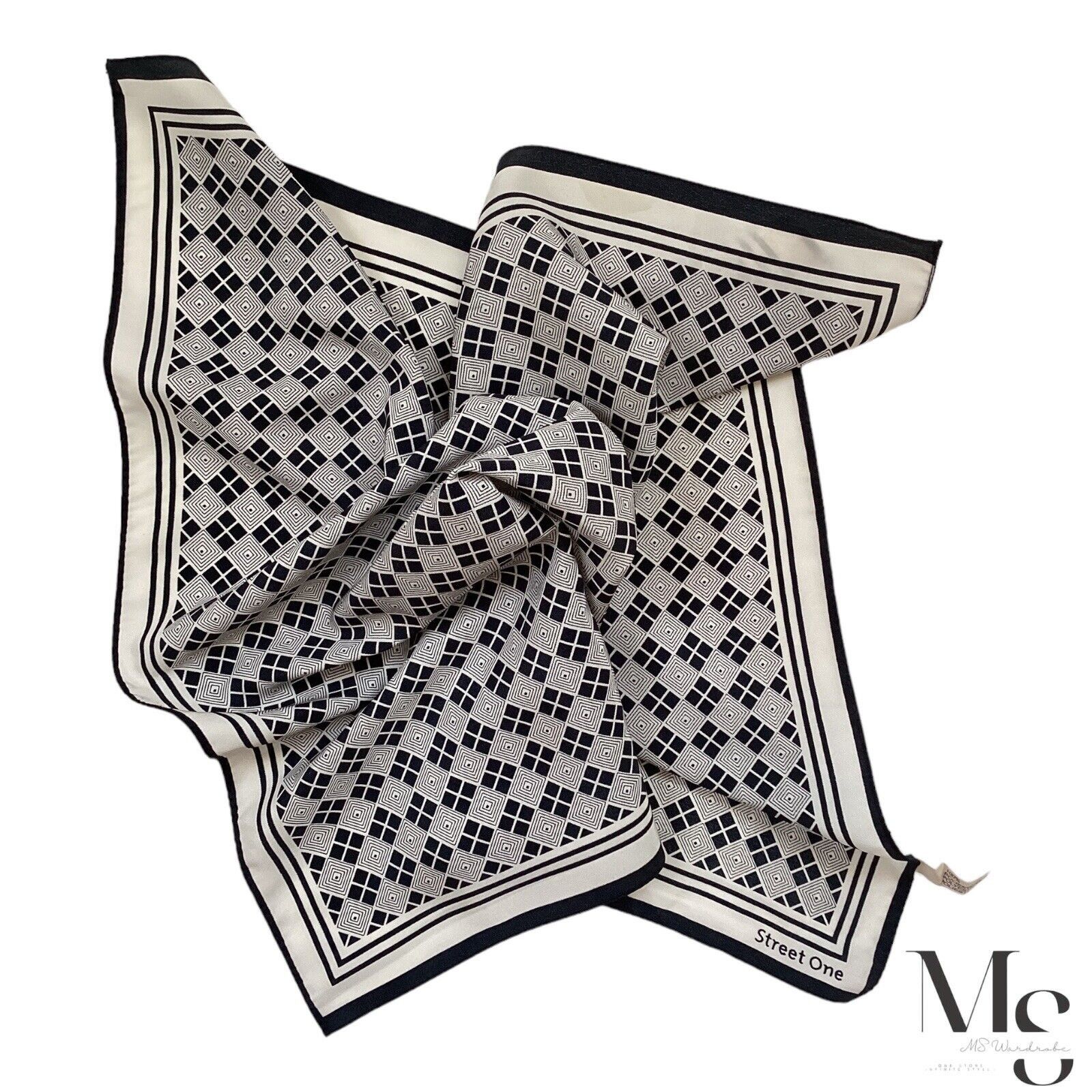 Other STREET ONE Gray & Black Geometric Polyester Scarf SQR 17’’ Size ONE SIZE - 2 Thumbnail