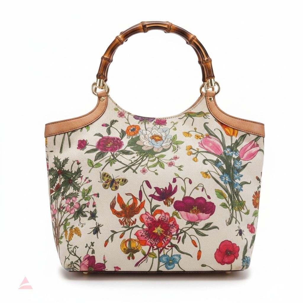 Gucci Gucci - Flora Floral Bamboo Tote Preloved Size ONE SIZE - 1 Thumbnail