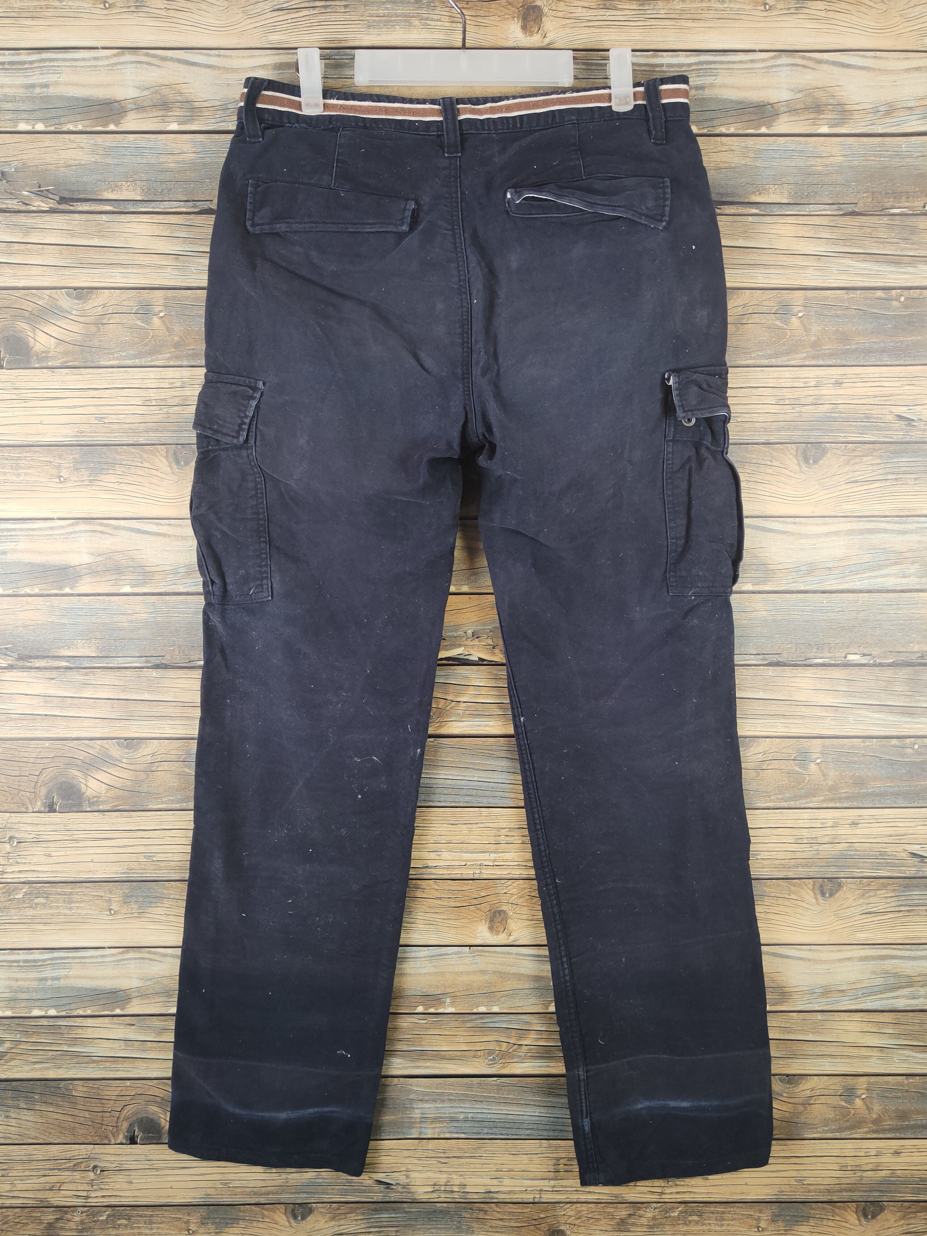 Japanese Brand DL Ciquetto ikka Navy Multipocket Cargo Pants #46-023 Size US 32 / EU 48 - 7 Thumbnail