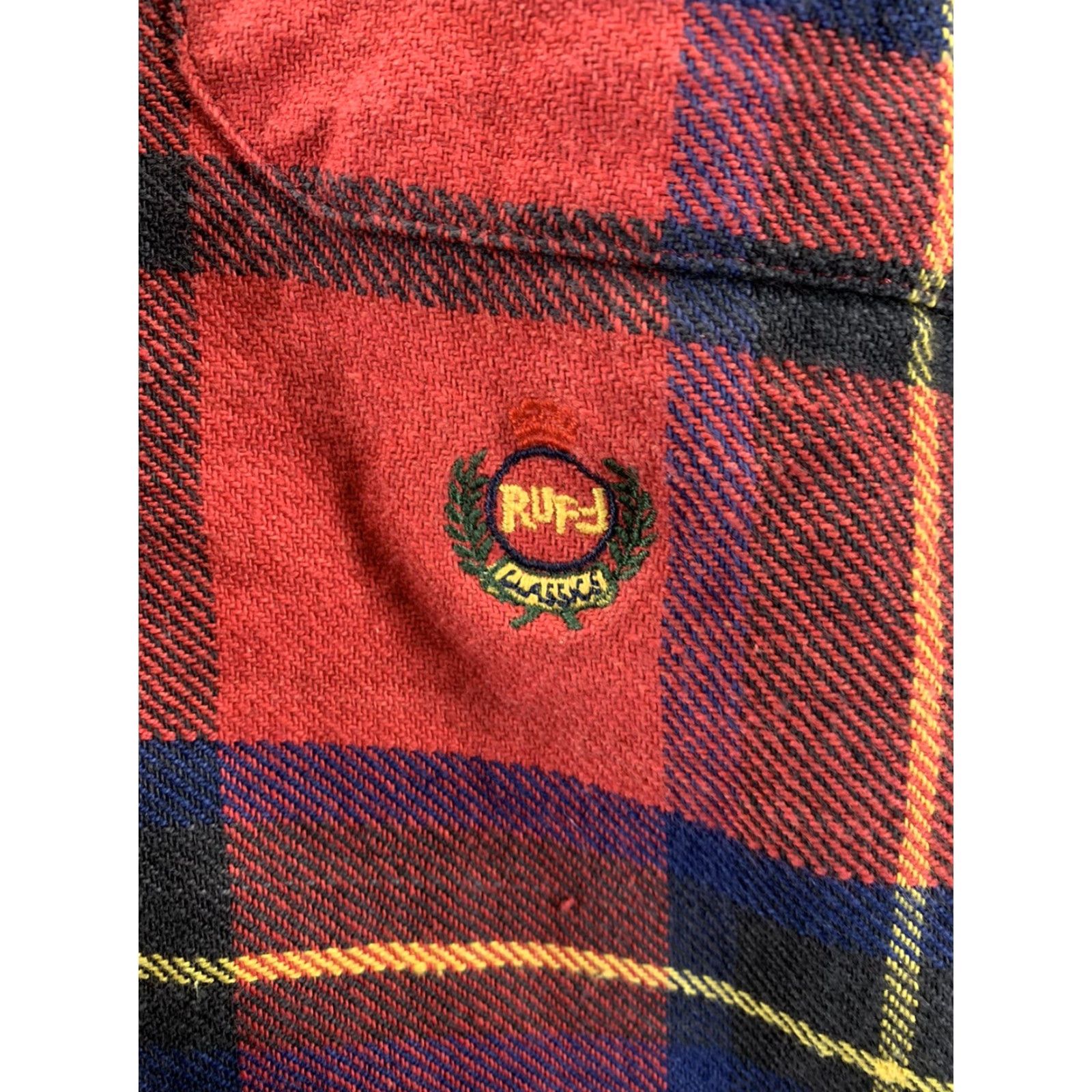 Vintage VINTAGE Ruff FLANNEL RED BUTTON SHIRT LONG SLEEVE SIZE MEDIUM WOMENS Size M / US 6-8 / IT 42-44 - 5 Thumbnail