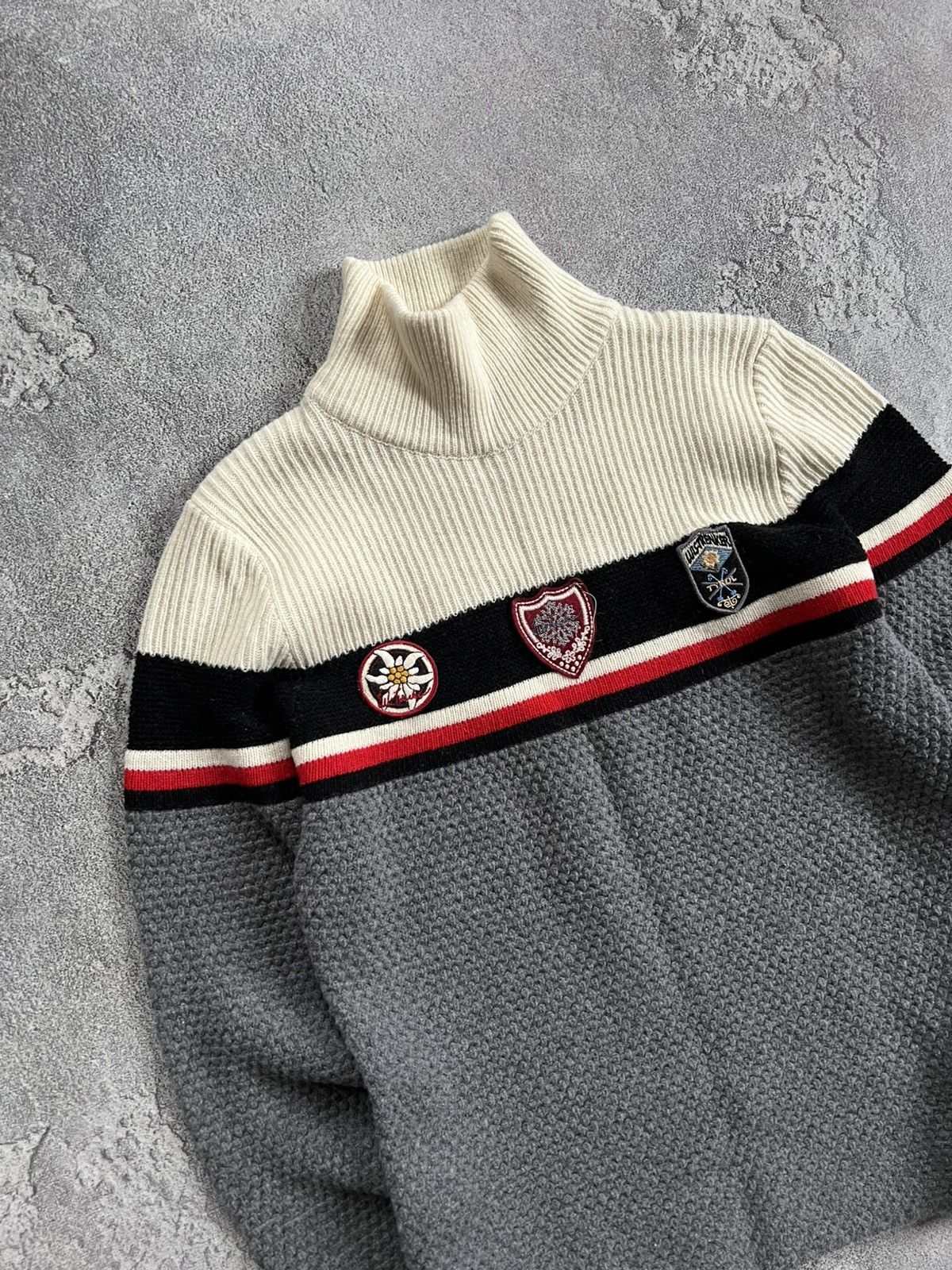 Vintage Men’s Luis Trenker High Neck Knitted Wool Sweater Size S Size US S / EU 44-46 / 1 - 2 Thumbnail