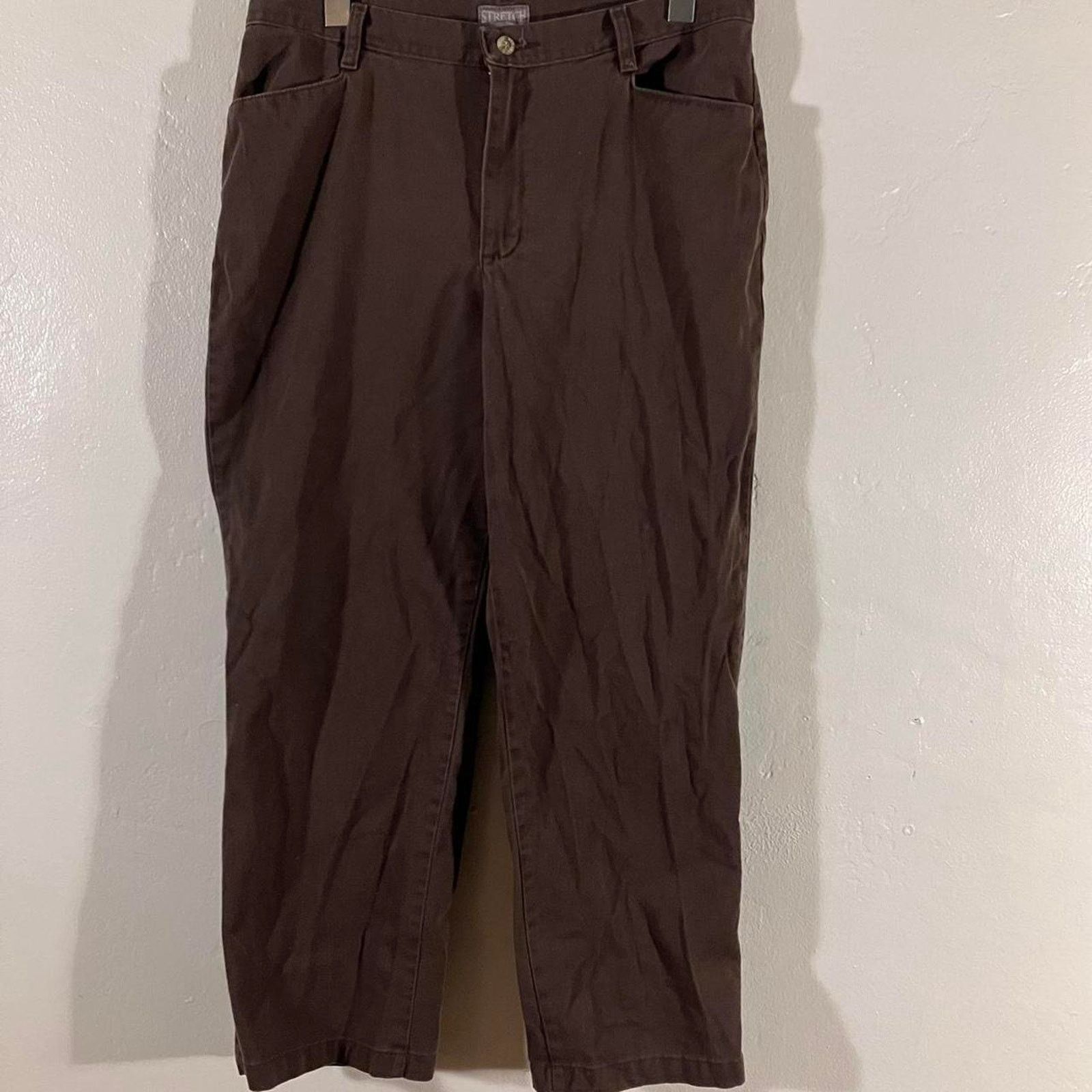 Lee × Vintage Vintage Y2K Lee Brown Pants Stretch Riders Slacks Size 36" / US 14 / IT 50 - 1 Thumbnail