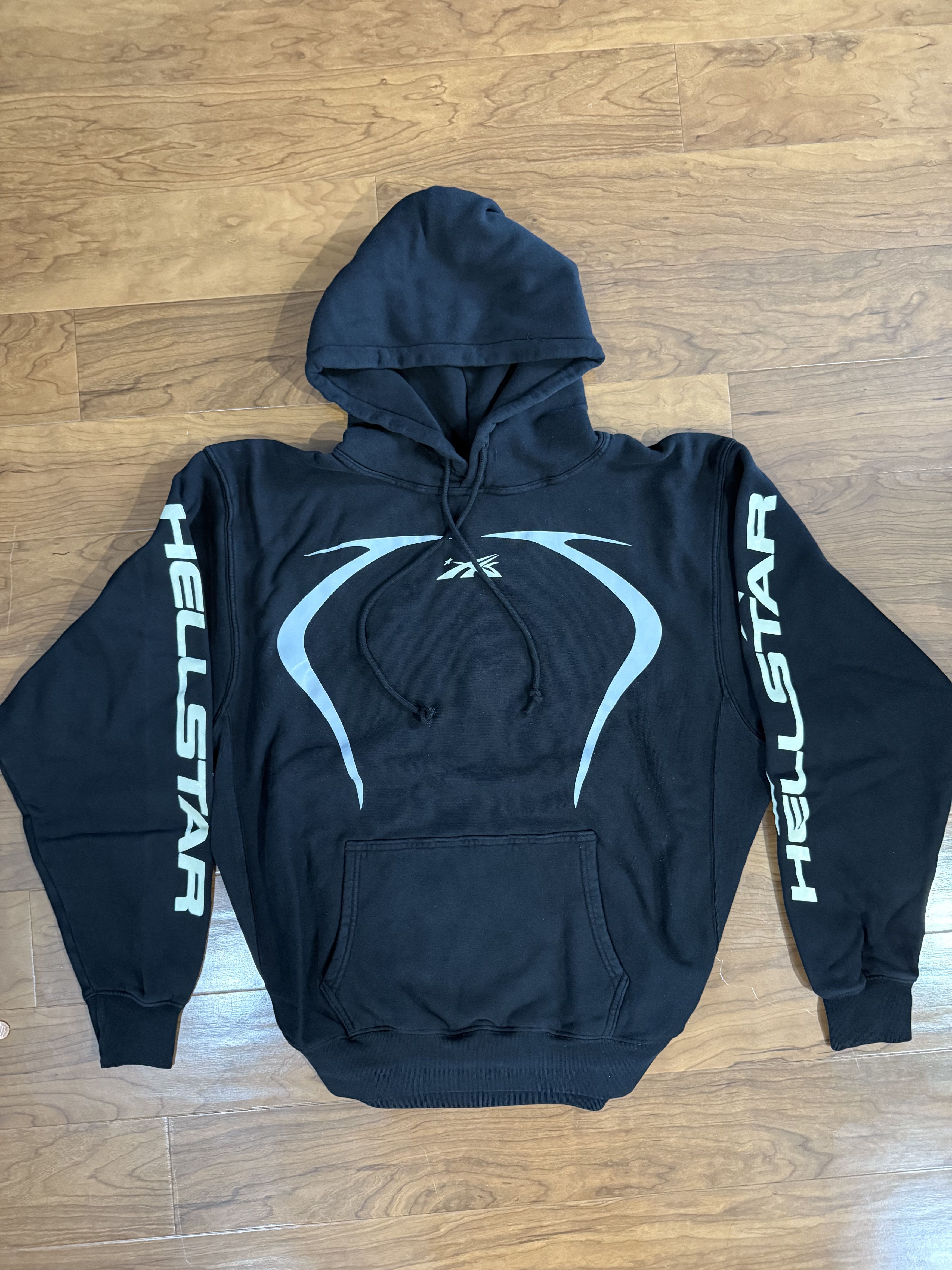 HELLSTAR Hellstar Sports Jet Black Hoodie Size US L / EU 52-54 / 3 - 1 Thumbnail