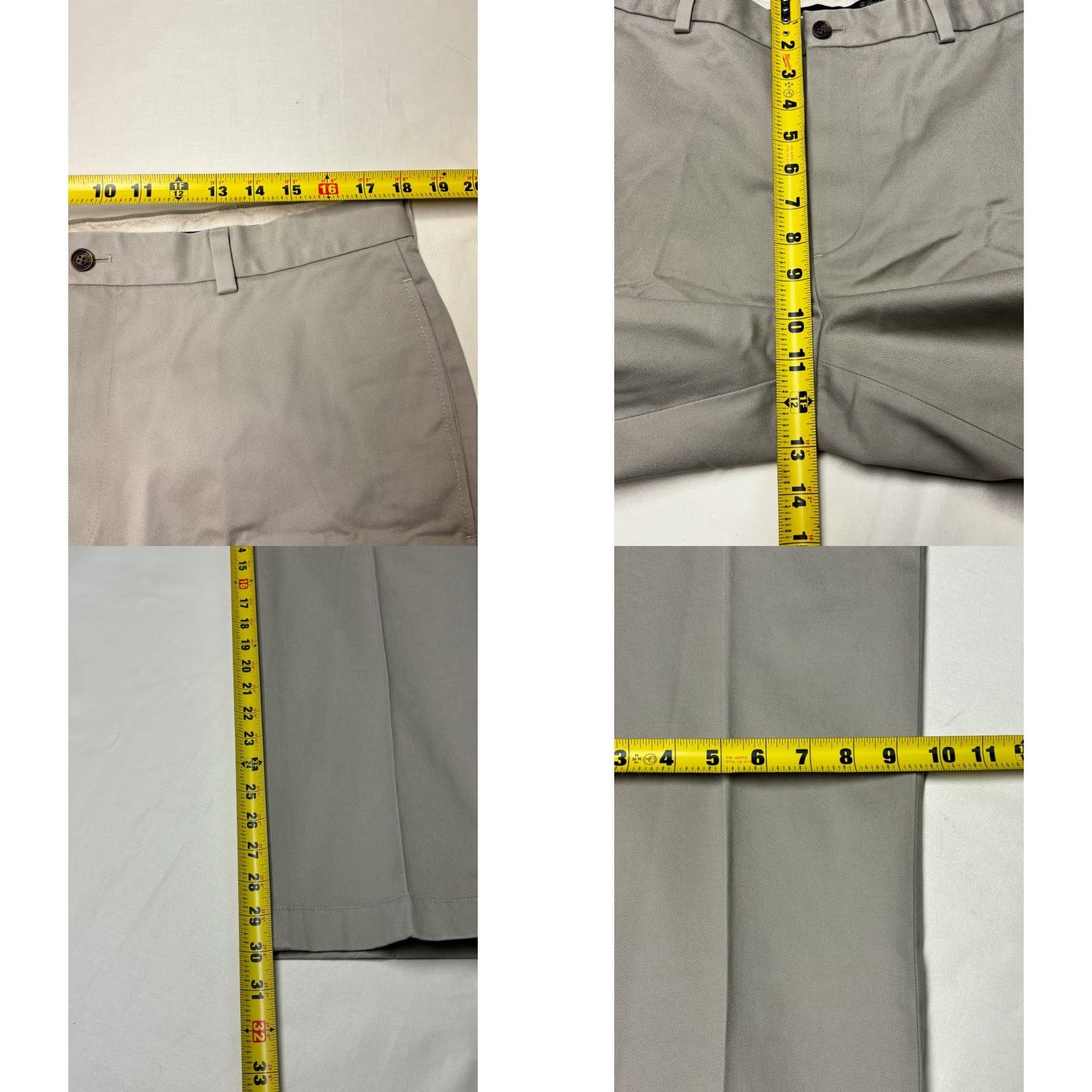 Brooks Brothers Brooks Brothers Advantage Chino Clark Beige Men's Pants W36 L30Straight Front Pockets Zipper Button Casual Business Workwear Cotton Chinos Size US 31 - 8 Thumbnail