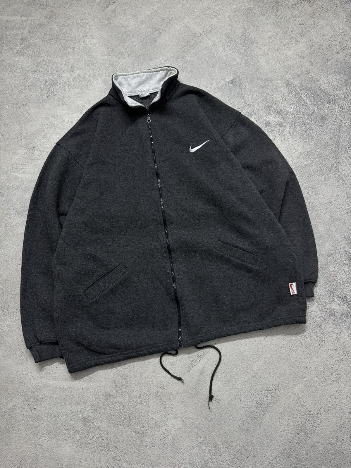 Nike Vintage Y2k Nike Zip Hoodie Fleece Swoosh 00’s Size US XL / EU 56 / 4 - 4 Thumbnail