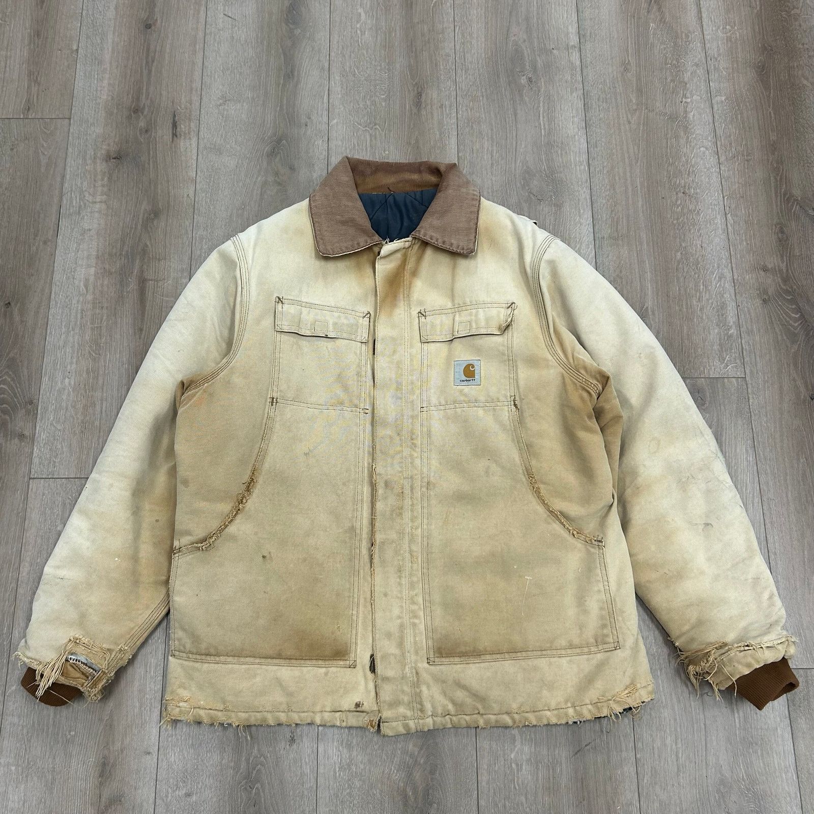 Carhartt Vintage Carhartt Quilt Lined Duck Canvas Chore Jacket XL Size US XL / EU 56 / 4 - 1 Thumbnail