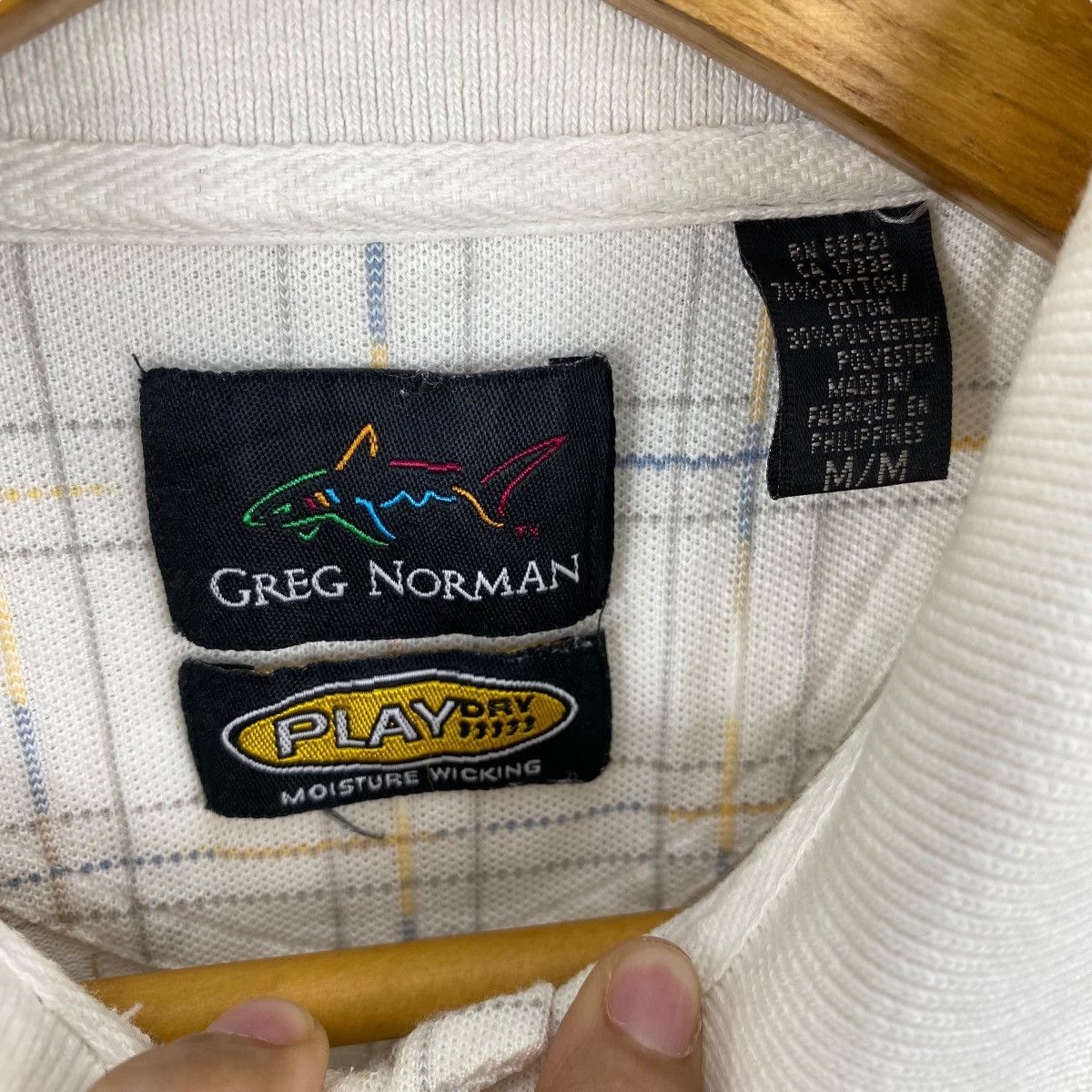 Greg Norman × Vintage Vintage 90's GREG NORMAN Playdry Moisture Wicking Polo Shirt Size US M / EU 48-50 / 2 - 5 Thumbnail