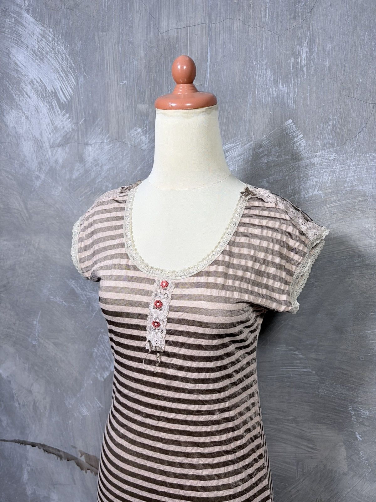 Japanese Brand Japanese Women Stripe T-shirt Lolita Style Size S / US 4 / IT 40 - 2 Thumbnail