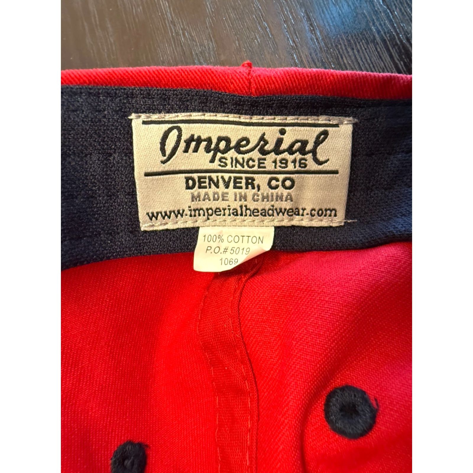 Imperial Imperial Hat Mens One Size Red Twill Adjustable Ryder Cup Golf Baseball Cap Sports Size ONE SIZE - 7 Thumbnail