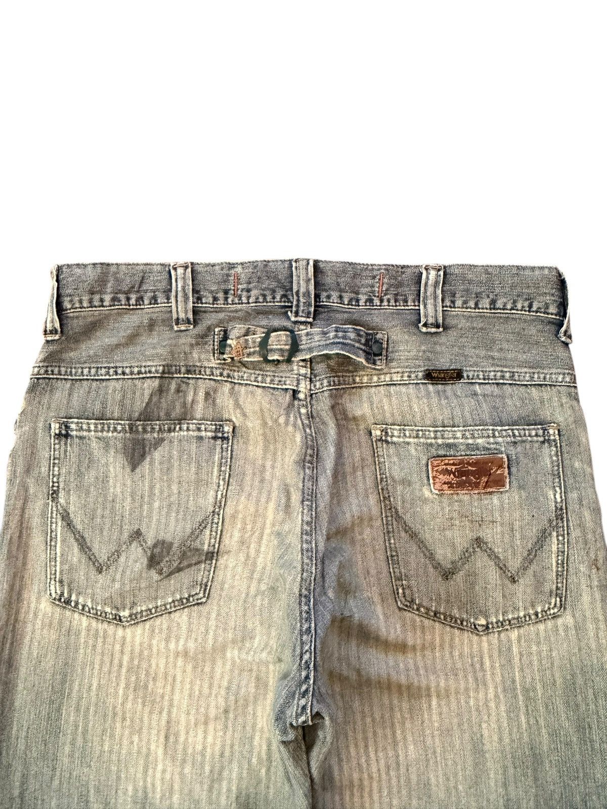Wrangler Vintage Wrangler Buckle Back Mud Wash Distress Baggy Jeans Size 34" / US 12 / IT 48 - 4 Thumbnail