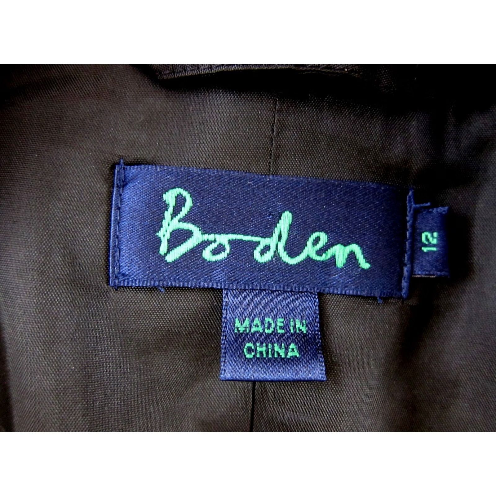 Boden Boden Black Velvet Pocket Collared Long Button Blazer Jacket Woman Size 12 Size XL / US 12-14 / IT 48-50 - 3 Thumbnail