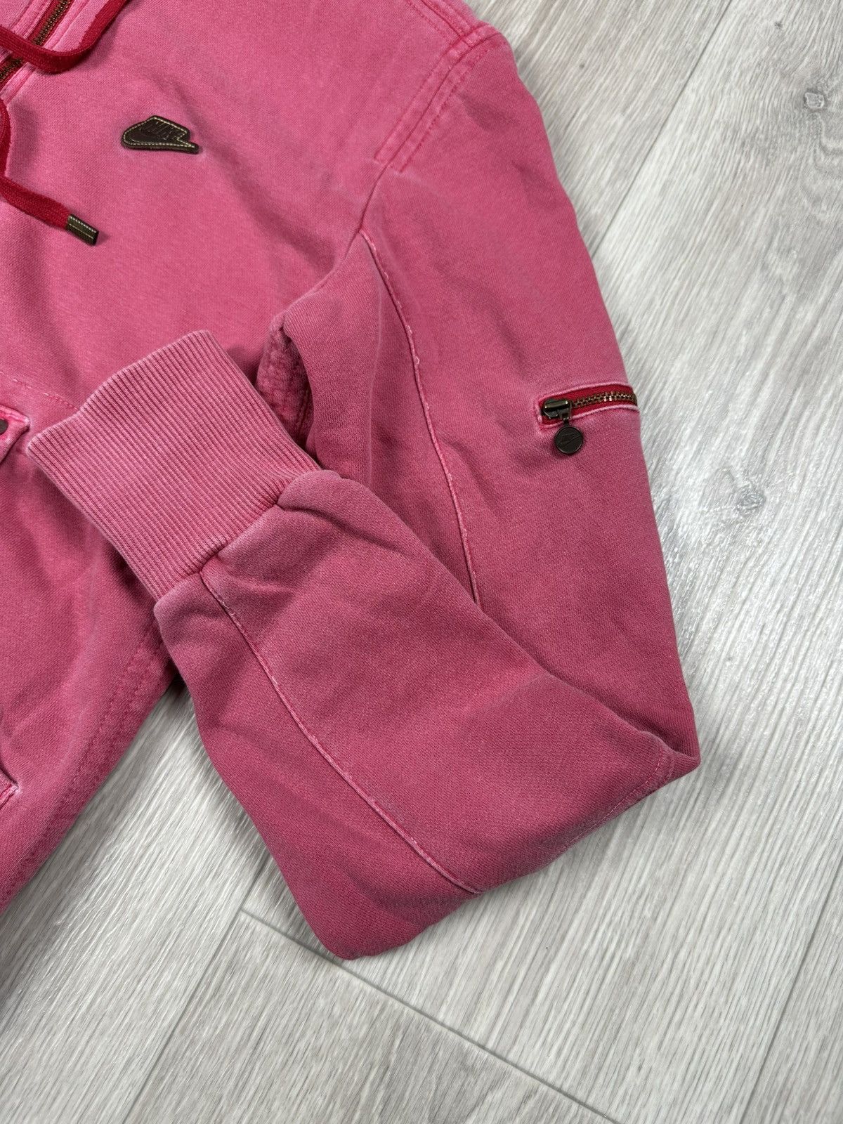 Nike × Vintage Vintage Nike Full Zip Up Pink Hoodie Size Women’s L Size L / US 10 / IT 46 - 6 Thumbnail