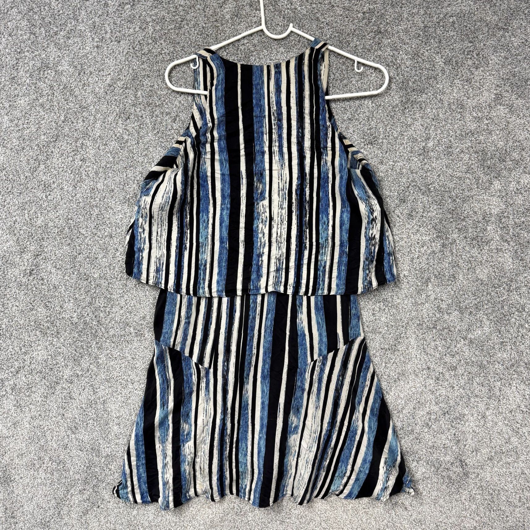 Parker Parker Sundress Women's Short Silk Striped Multicolor Boho V-Neck Sleeveless S Lightweight Beach Casual Summer Dress Size S / US 4 / IT 40 - 7 Thumbnail