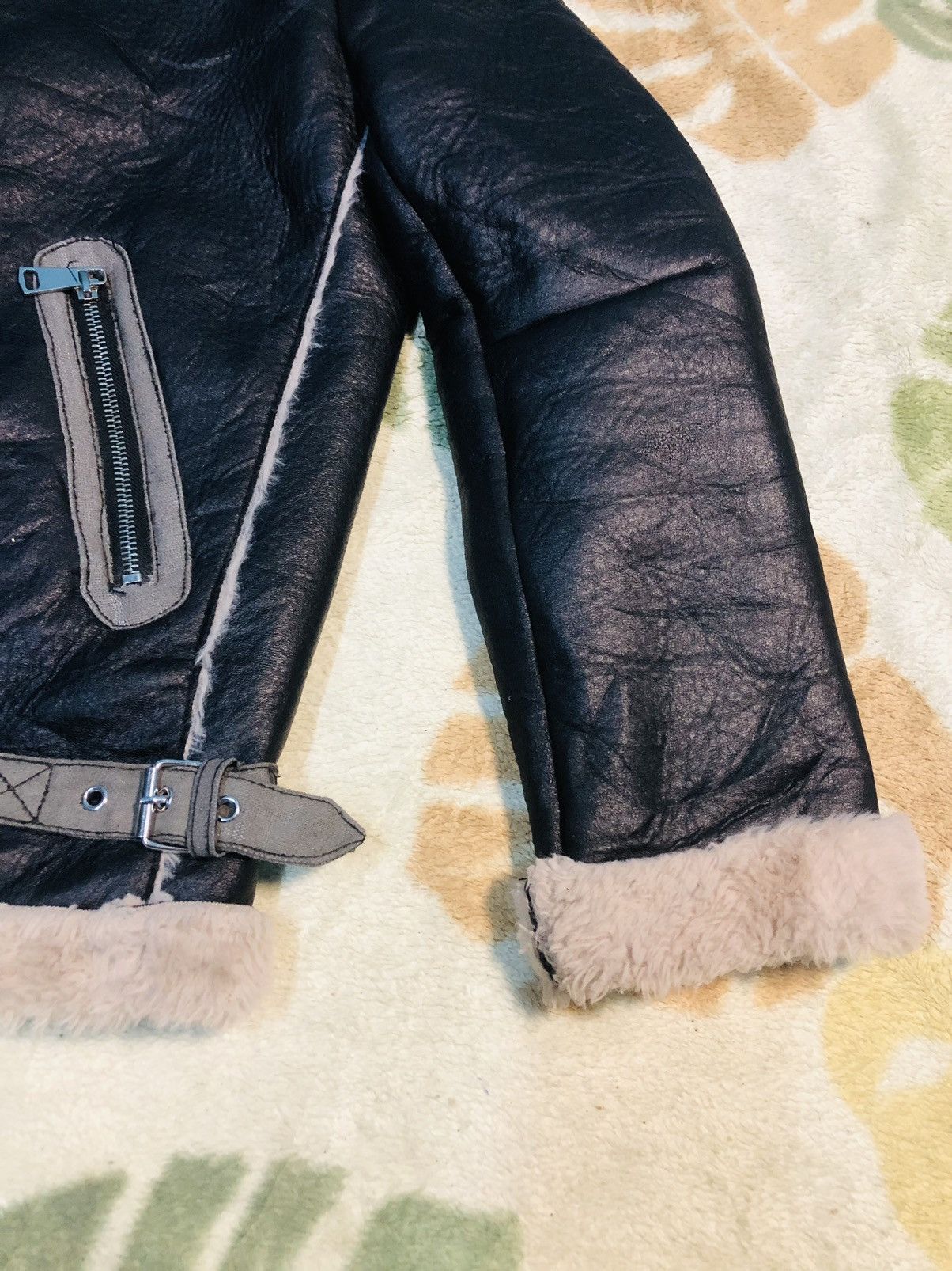 Japanese Brand Primark Leather And Wool Jacket (26) Size US XXS / EU 40 - 6 Thumbnail