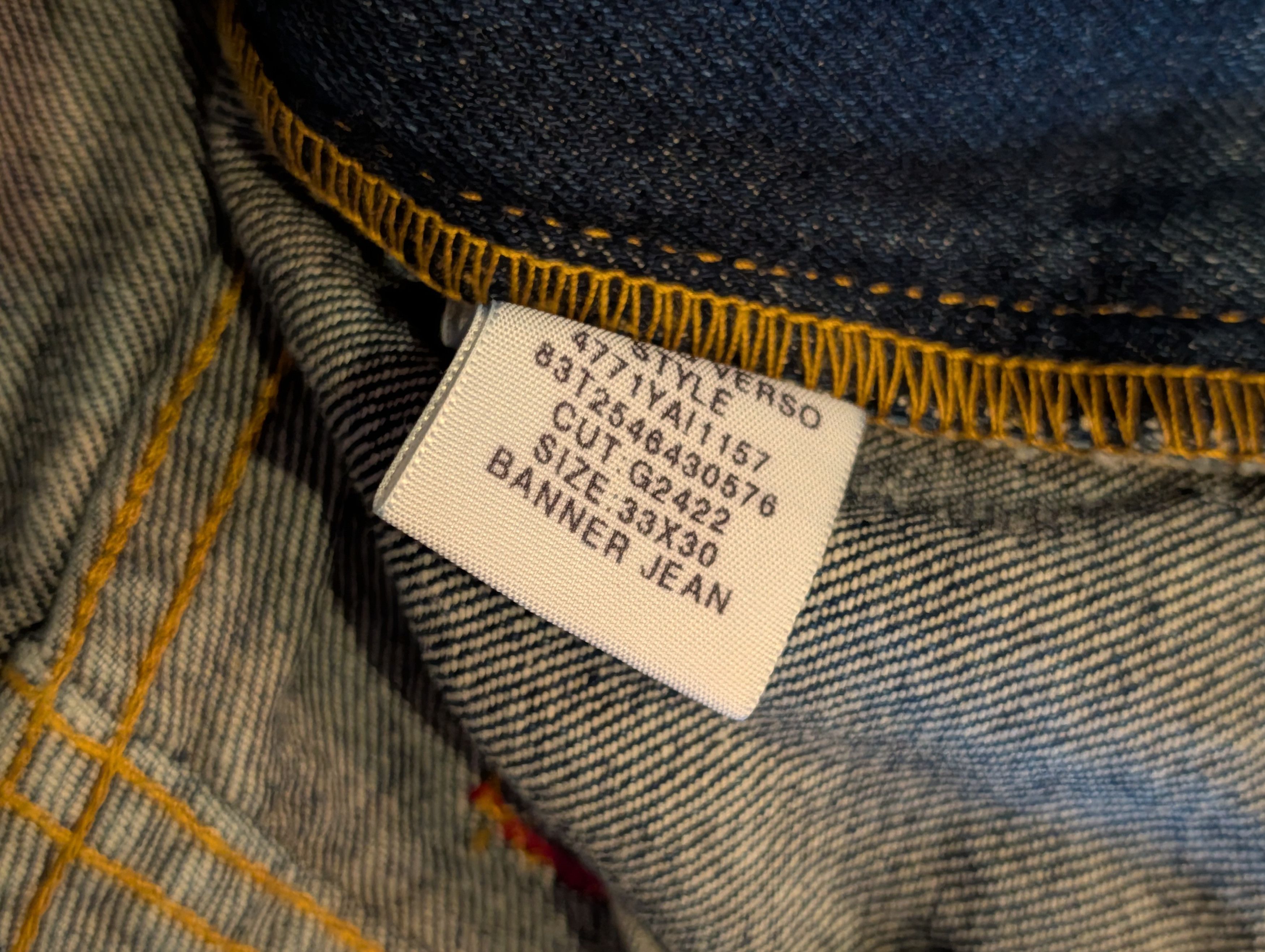 Polo Ralph Lauren Vtg 90s Polo Jeans Co Ralph Lauren Banner Jean Baggy 33x30 Size US 33 - 4 Thumbnail