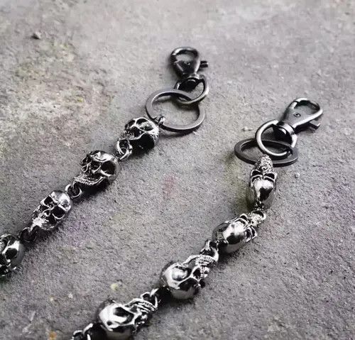 Jewelry Pocket Chain Skull Punk Rock Link Gothic Death Wallet Demon Size ONE SIZE - 4 Thumbnail