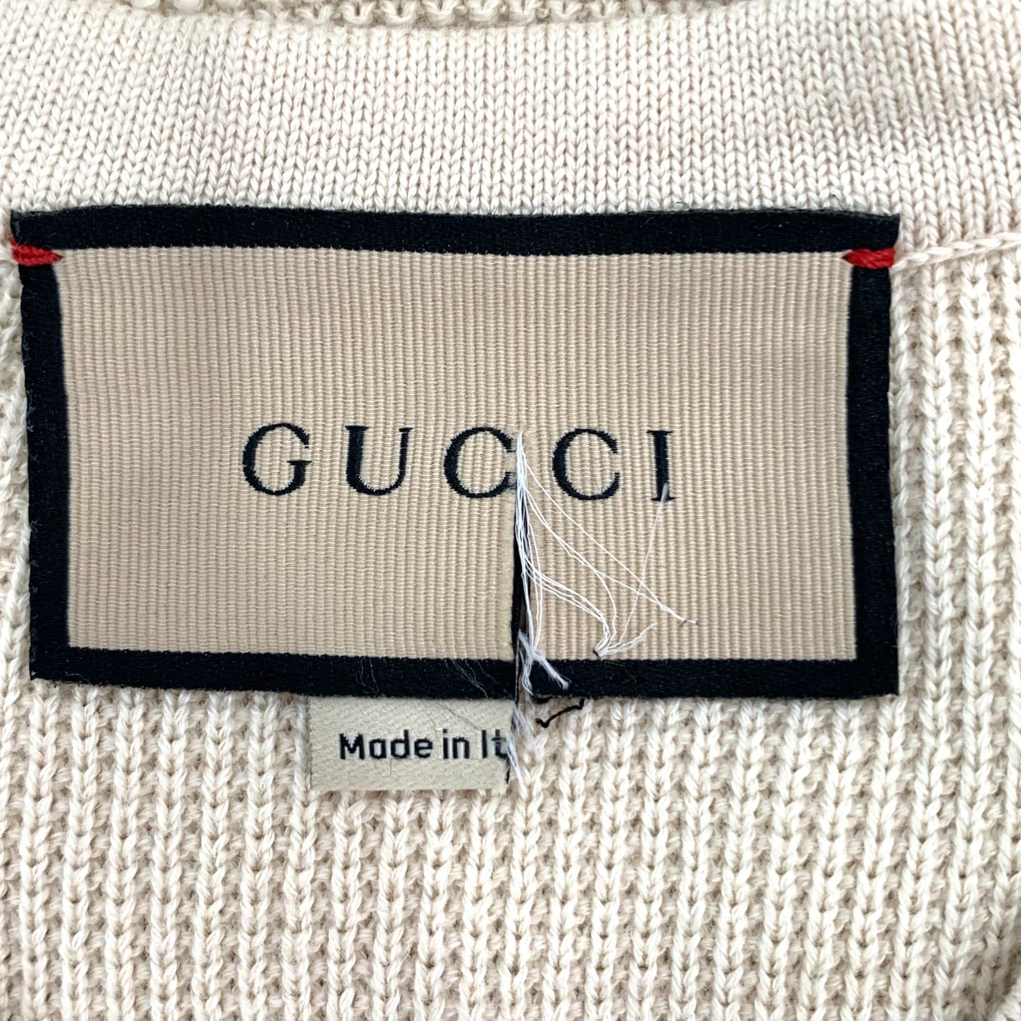 Gucci Gucci Beige V-Neck Cable Knit Wool Sleeveless Waistcoat Swea Size S / US 4 / IT 40 - 2 Thumbnail