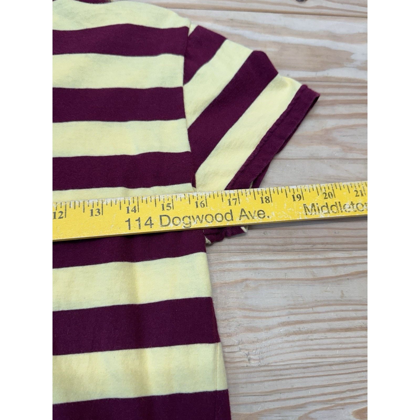 American Eagle Outfitters American Eagle Girl's L Striped Yellow Polo Shirt Size L / US 10 / IT 46 - 6 Thumbnail