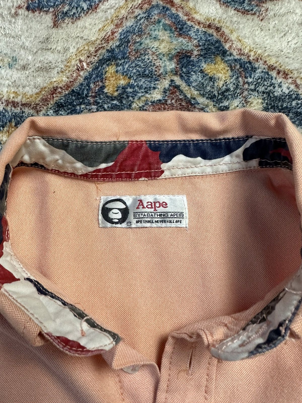 Aape Aape Peach Button-up Shirt Medium Size US M / EU 48-50 / 2 - 3 Thumbnail