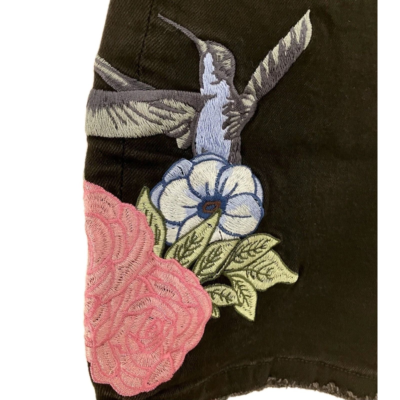 Homme + Femme La Homme Femme Paradise Humming Bird Denim Embroidered Short 34 Size US 34 / EU 50 - 4 Thumbnail