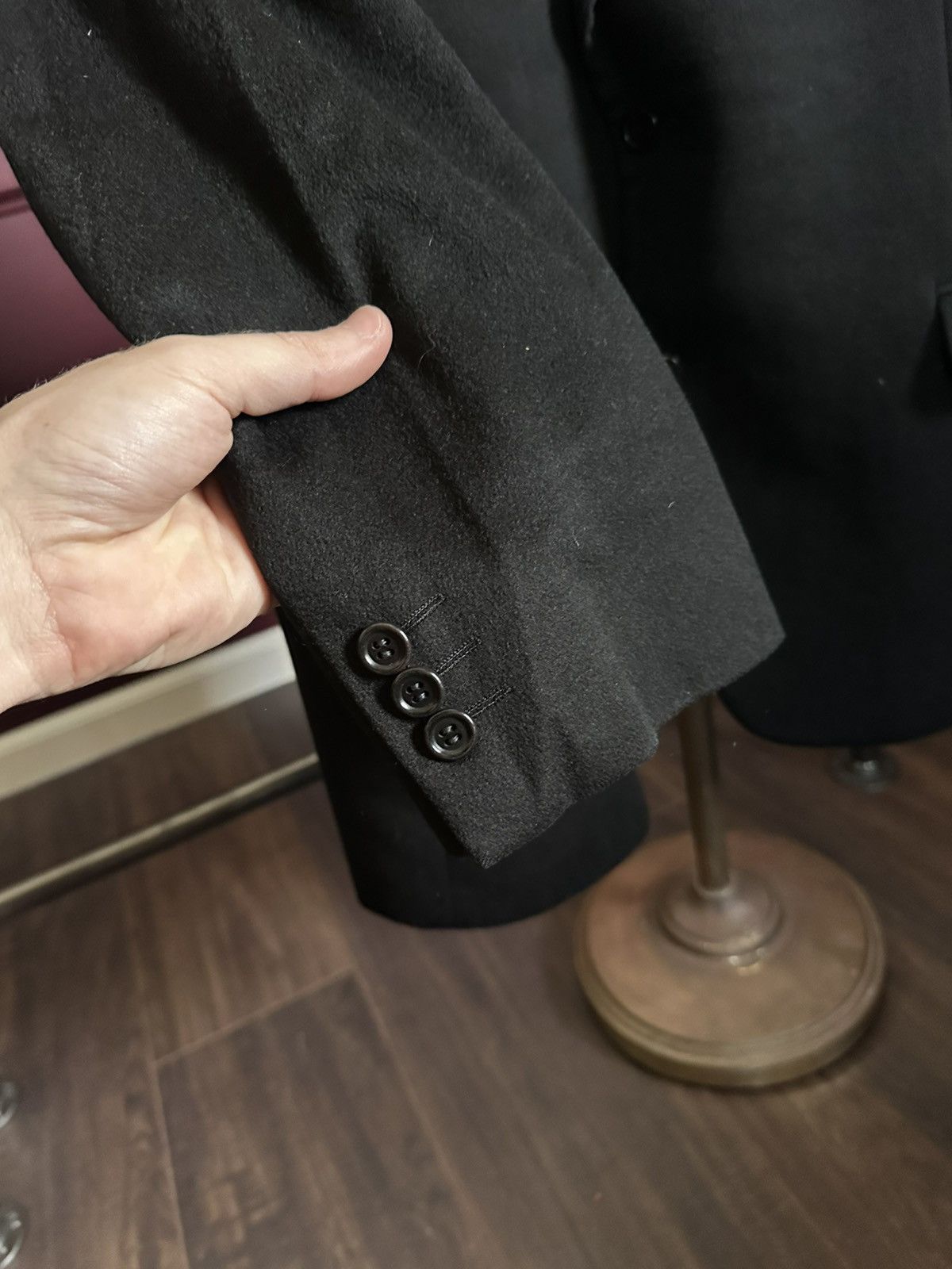 Jack Victor 100% LORO PIANA CASHMERE black two-button jacket Size 46R - 4 Thumbnail