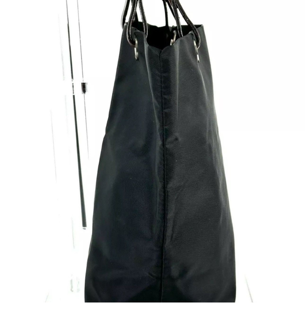 Fendi Fendi FF Logo tote bag handbag nylon leather black Authentic Size ONE SIZE - 6 Thumbnail