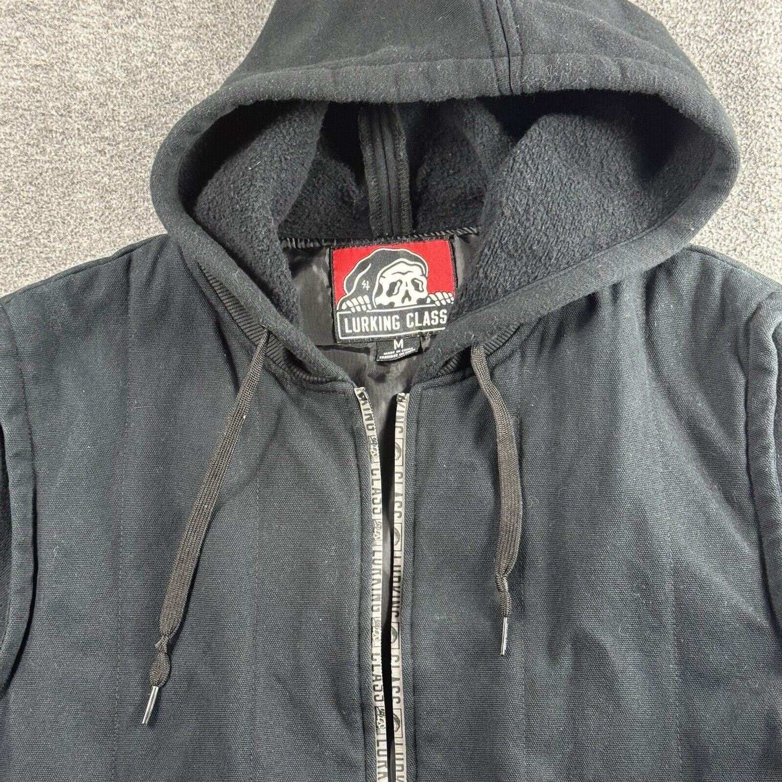 Lurking Class Lurking Class Black Zip Up Mens Heavy Canvas Hoodie Medium Size US M / EU 48-50 / 2 - 2 Thumbnail