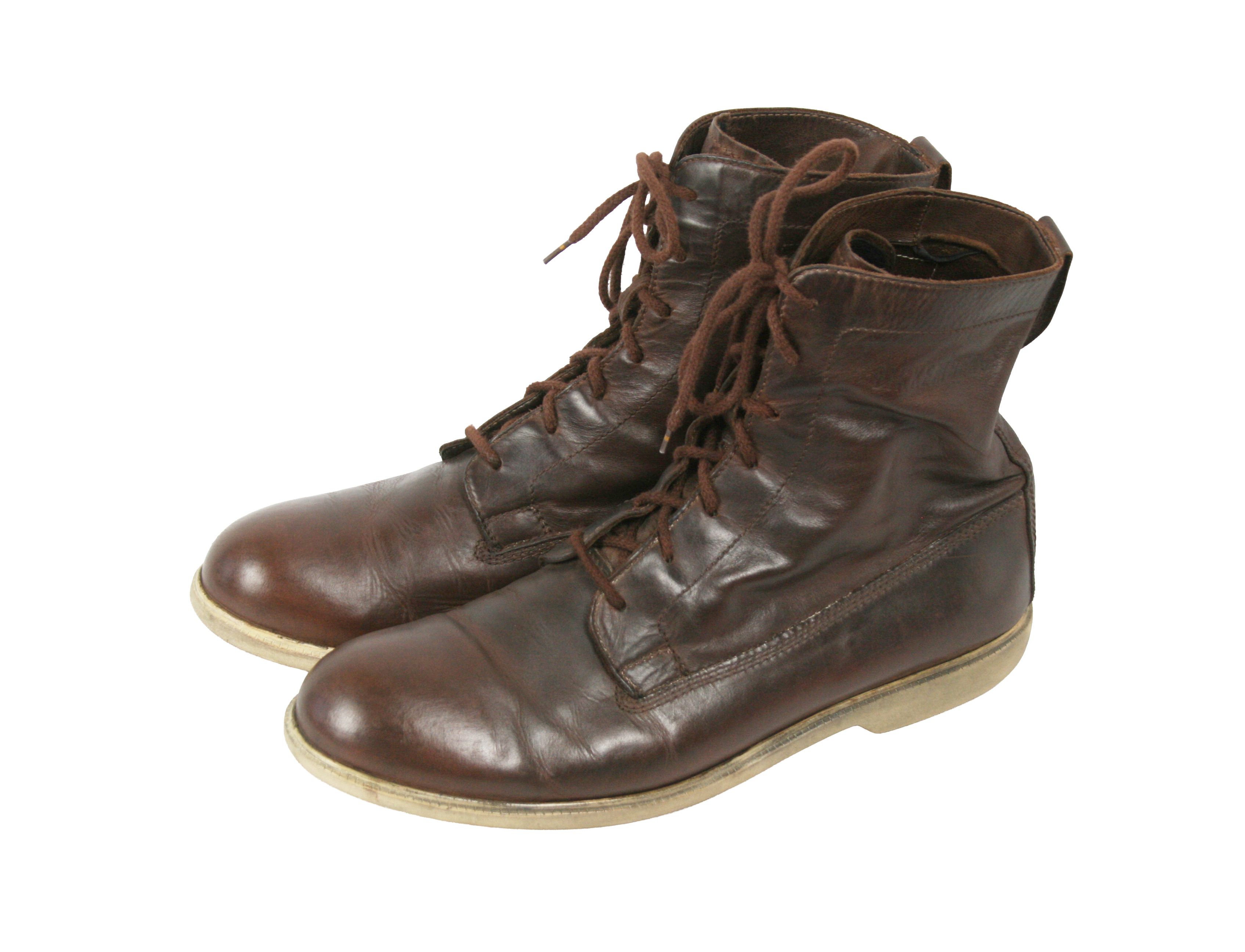 Dirk Bikkembergs 00S Military Combat Leather Boots Vintage Size US 10 / EU 43 - 3 Thumbnail