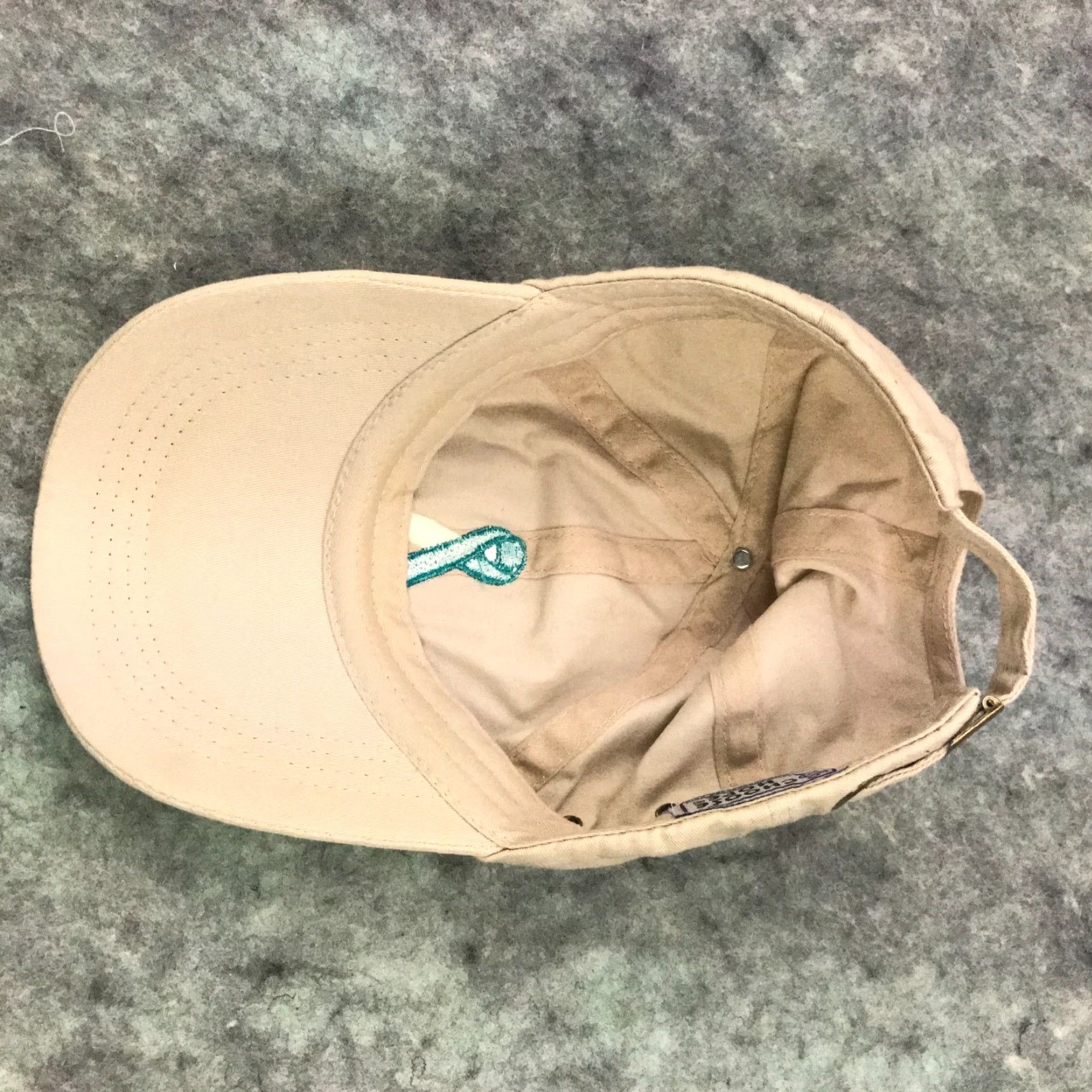 Hope Choose Hope Hat Womens Adjustable Beige Breast Cancer Awareness Ribbon Size ONE SIZE - 7 Thumbnail