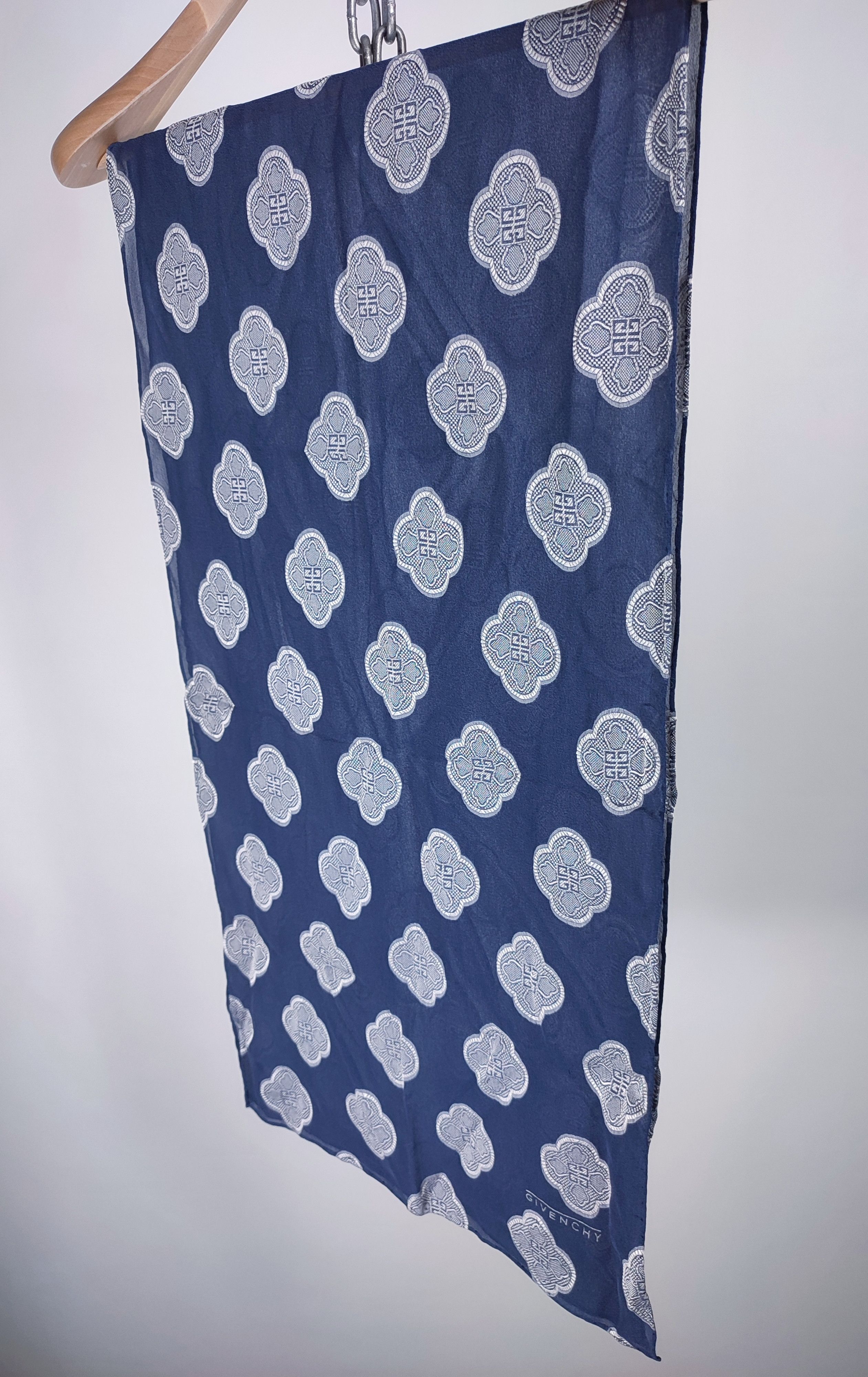 Givenchy Givenchy Logo 4G Monogram Silk Scarf Size ONE SIZE - 6 Thumbnail