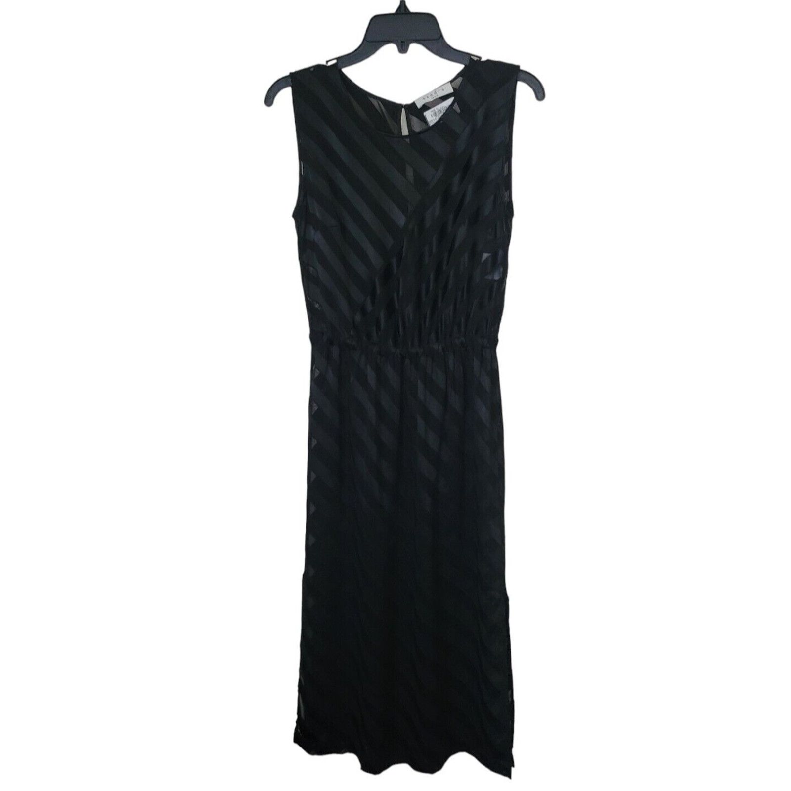 SANDRO Paris Sheered Stripe Dress Black Size 1