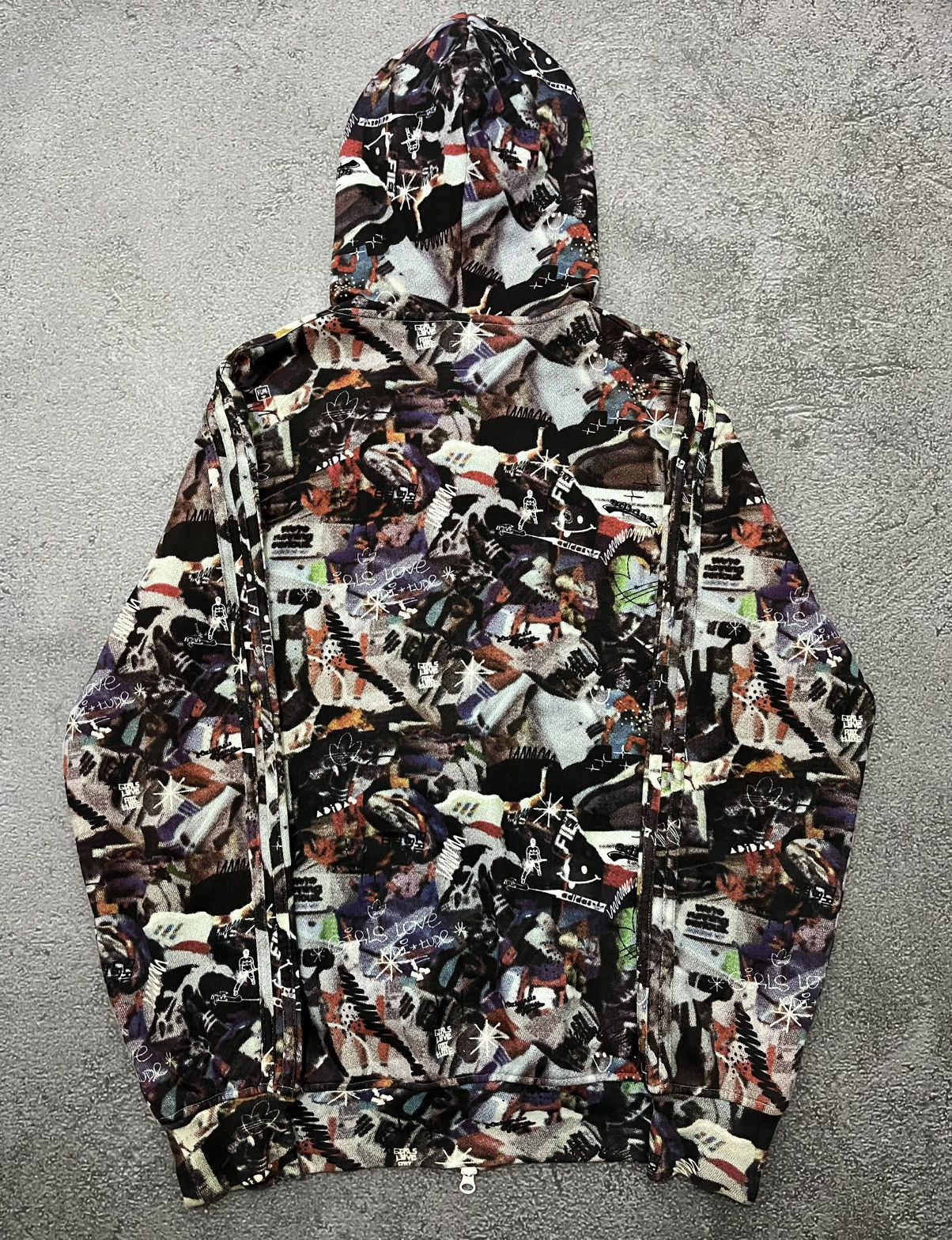 Adidas Rare Adidas Fullprint aop Full Face Zip Hoodie Size US M / EU 48-50 / 2 - 6 Thumbnail