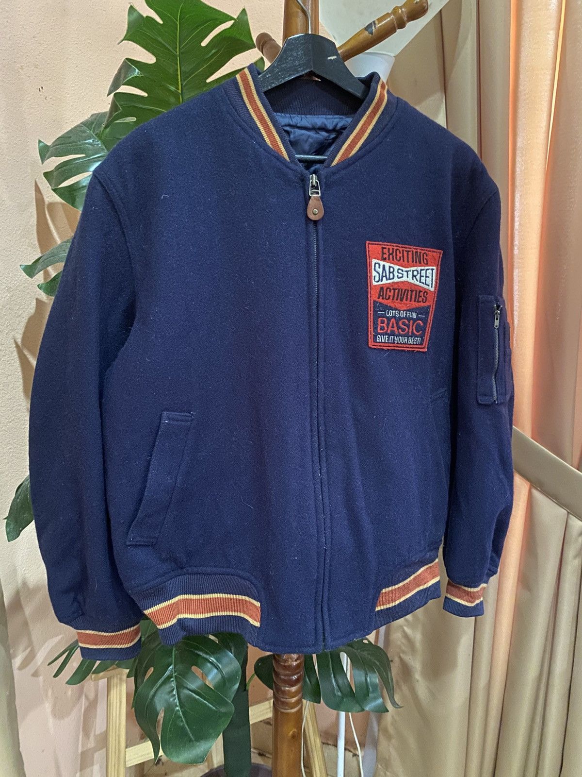 Japanese Brand Vintage SAB STREET Navy Bomber Jacket Japan Streetwear Style Size US M / EU 48-50 / 2 - 6 Thumbnail