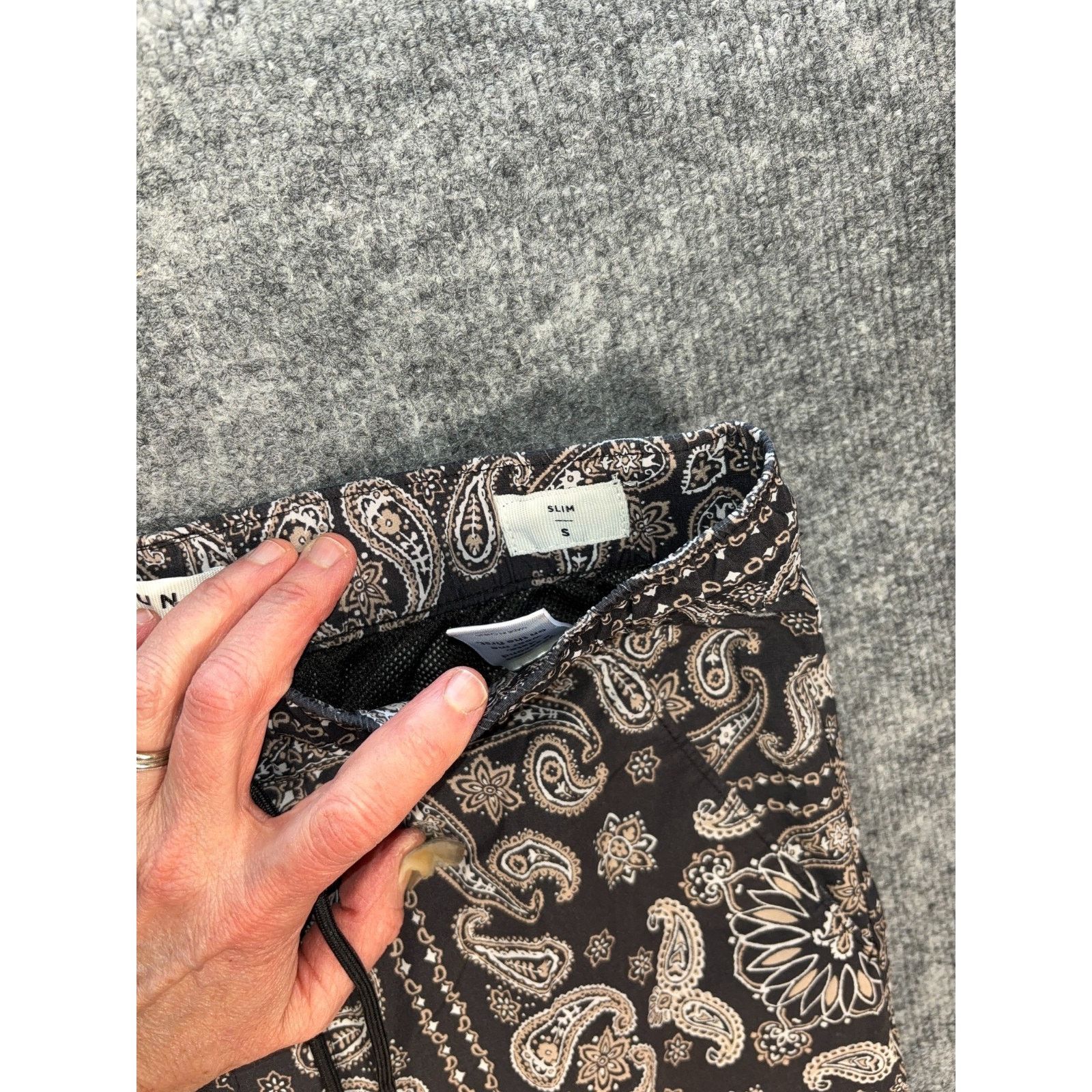Pacsun PacSun Paisley Womens Joggers Print Black White Small Size 27" / US 4 / IT 40 - 4 Thumbnail