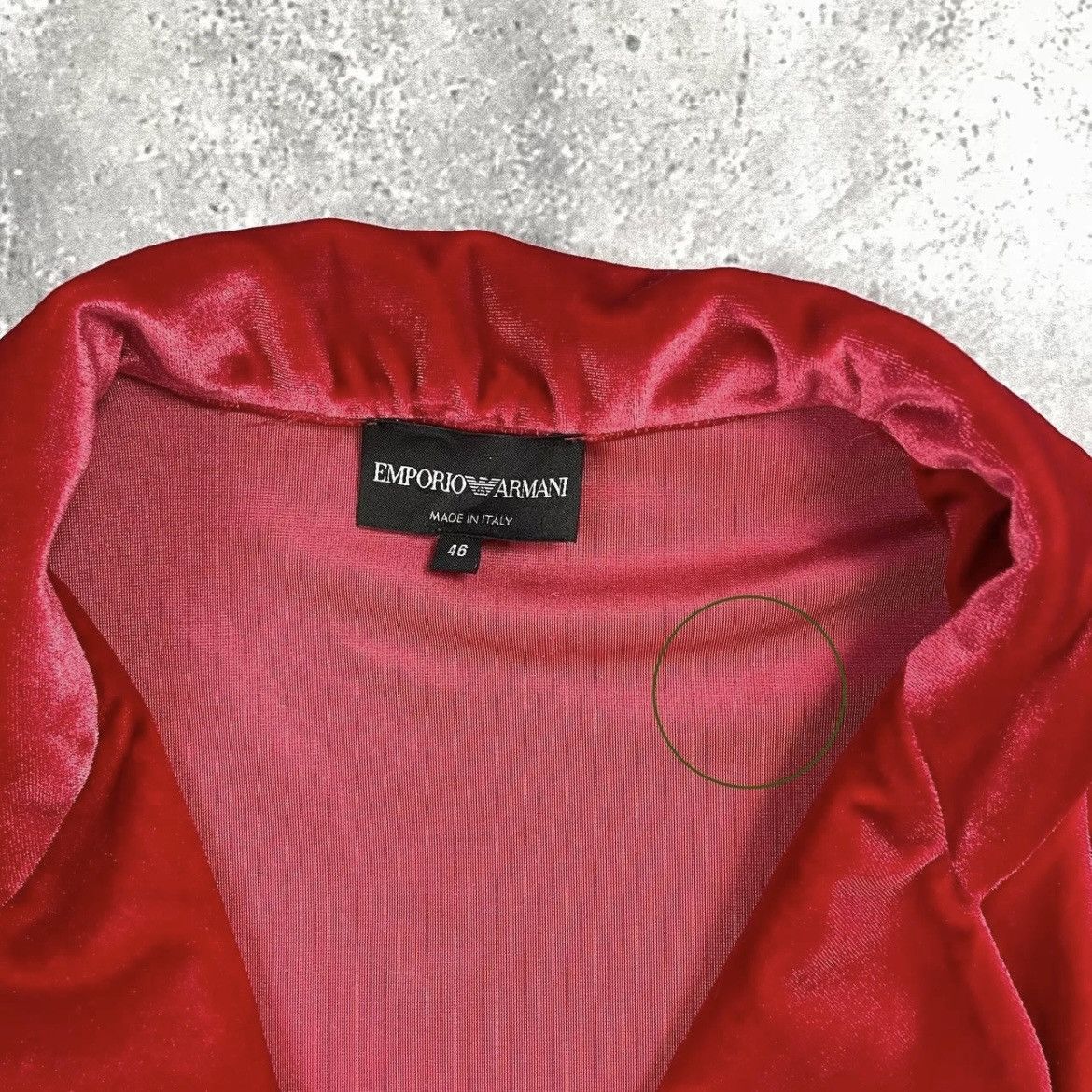 Emporio Armani Emporio Armani Two Button Velour Blazer Women’s Red Size 46 Size L / US 10 / IT 46 - 5 Thumbnail
