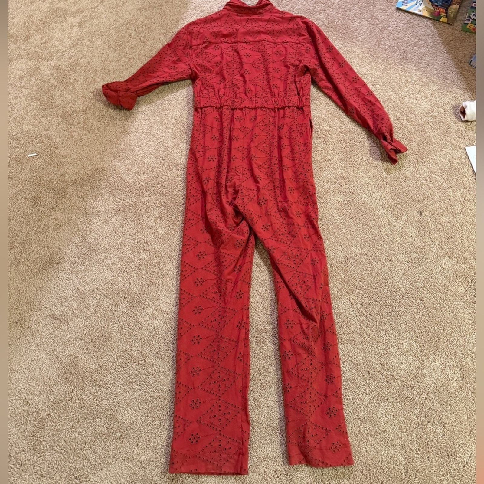Free People Free People eyelet Set The Tone Jumpsuit in Terracotta Small Size 27" / US 4 / IT 40 - 5 Thumbnail