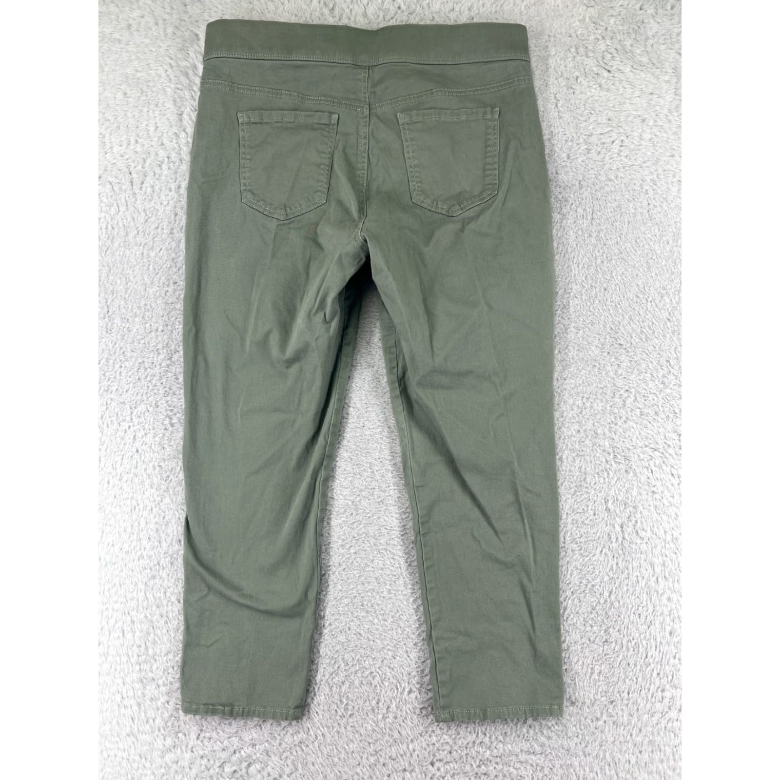 Gloria Vanderbilt Gloria Vanderbilt Pants Womens 12 Green Pull On Cotton Twill Pockets 34x24 Chino Regular Size 34" / US 12 / IT 48 - 2 Thumbnail