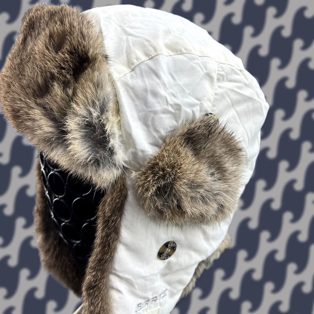 Vintage Barts Trapper Hat Unisex Adults One Size White Ear Flap Aviator Ushanka Fur Polyester Knit Vintage: No OS Size ONE SIZE - 1 Thumbnail